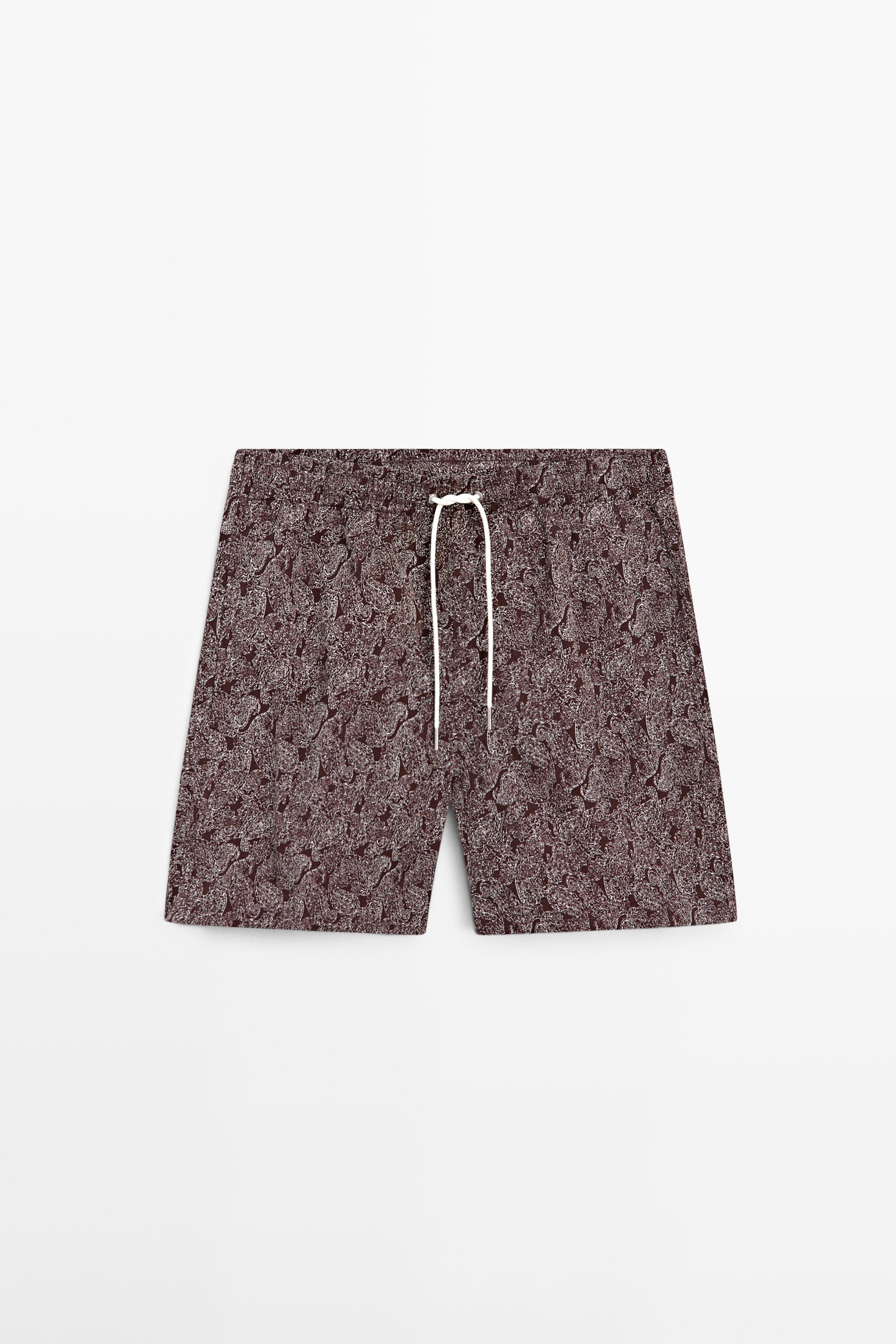 Paisley print swimming trunks — RUSSET