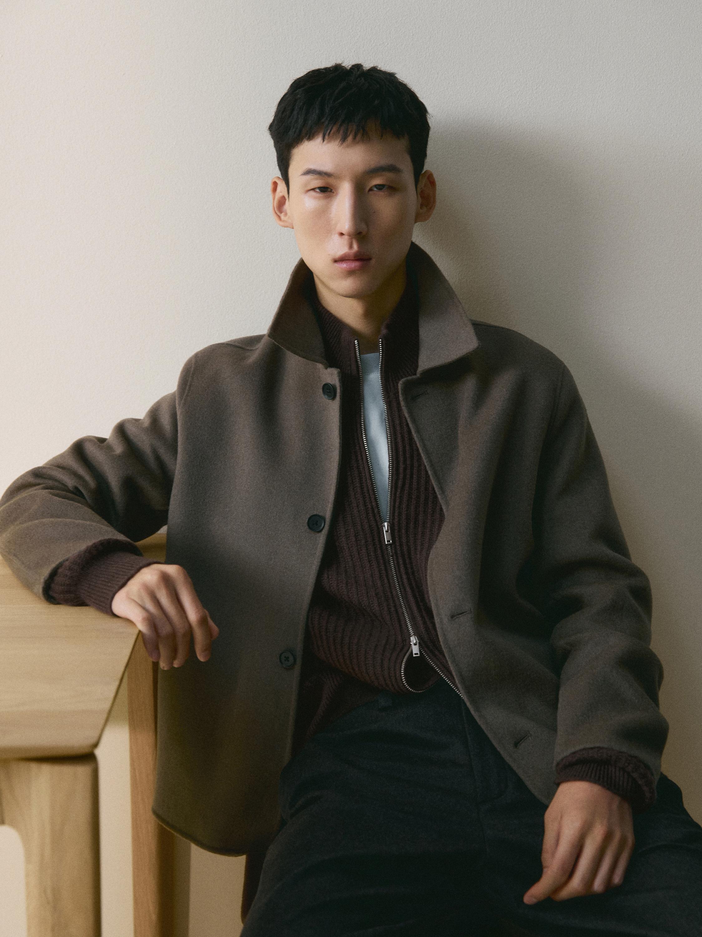 Double wool blend jacket