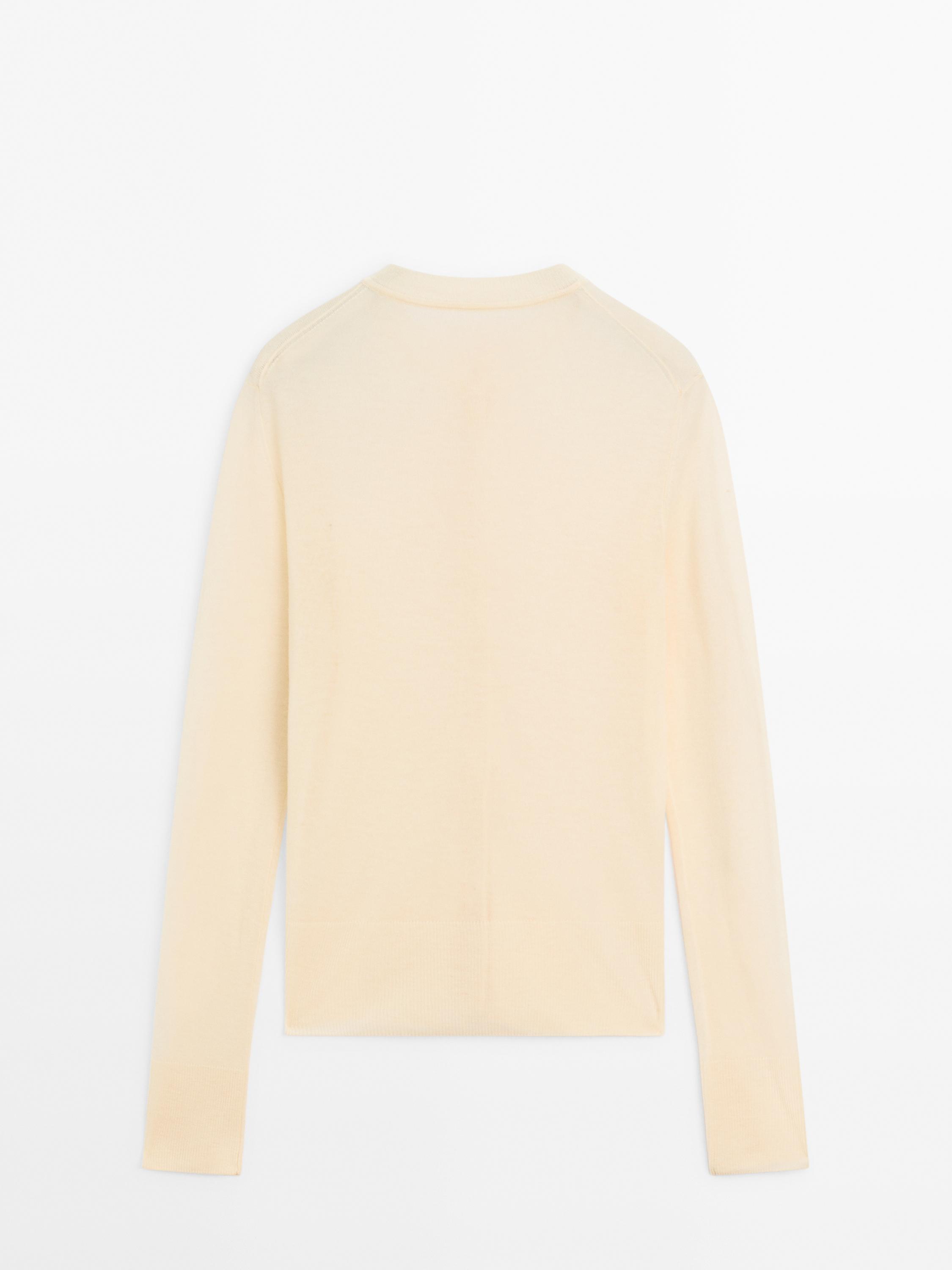 Lightweight 100% wool cardigan - STUDIO