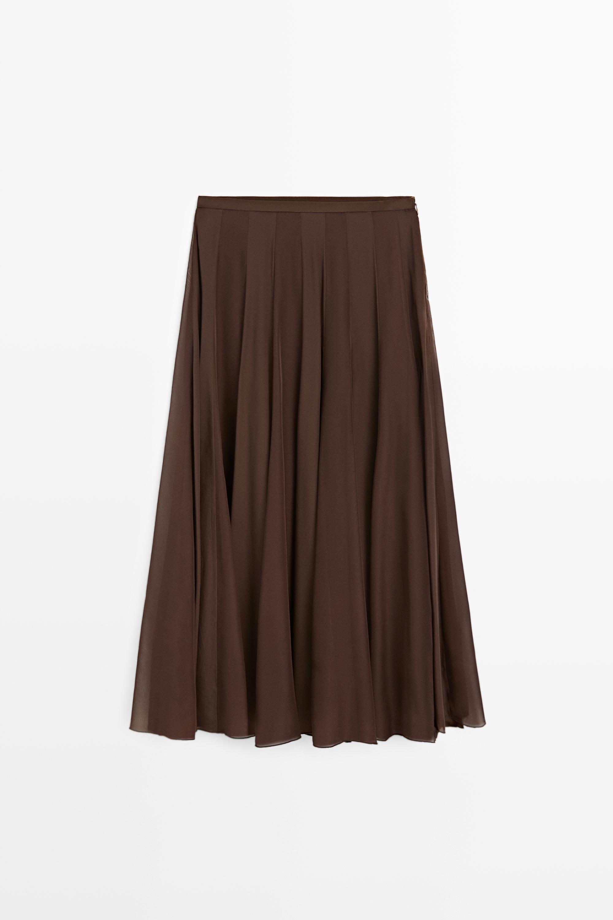 Jupe midi fluide ample
