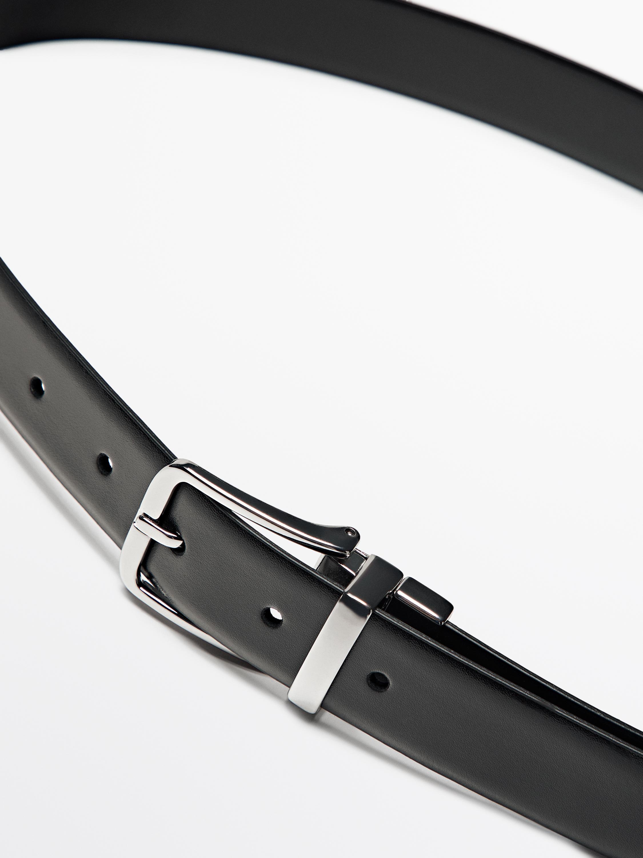 Ceinture réversible en cuir nappa