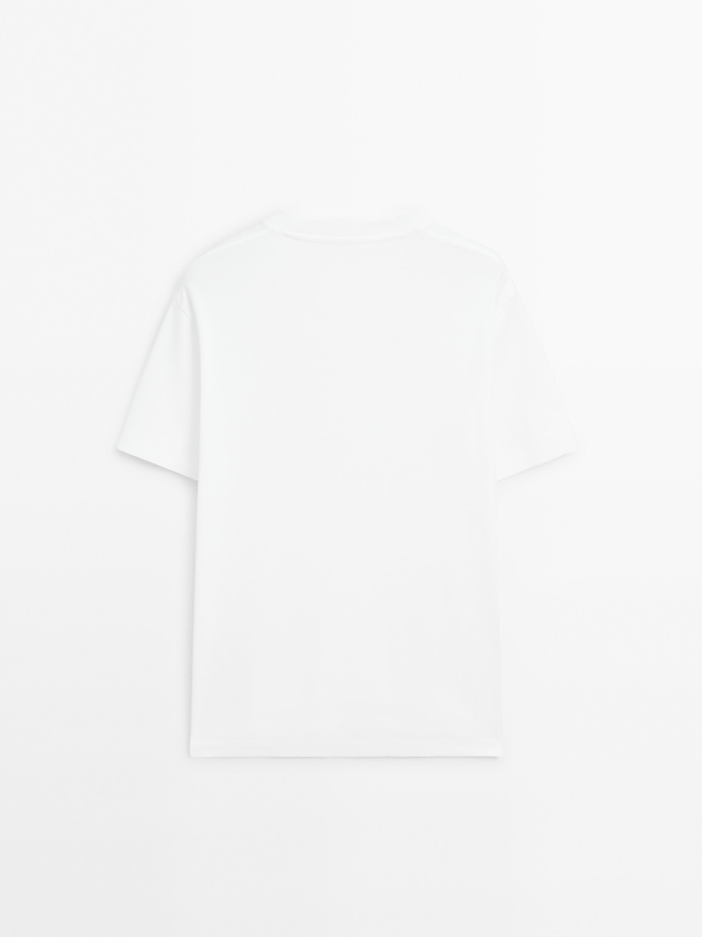 100% cotton short sleeve T-shirt — WHITE
