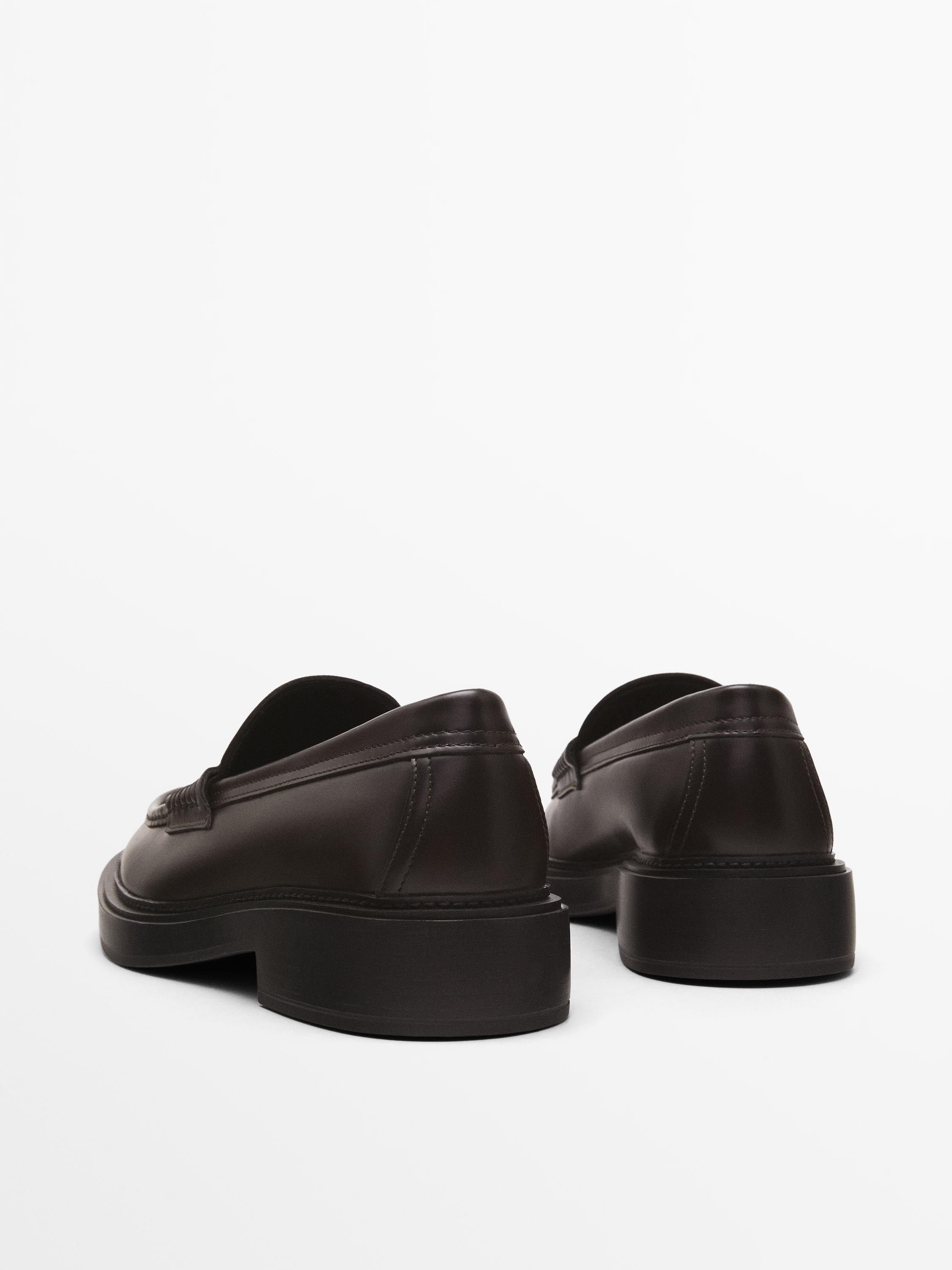 Leather penny loafers