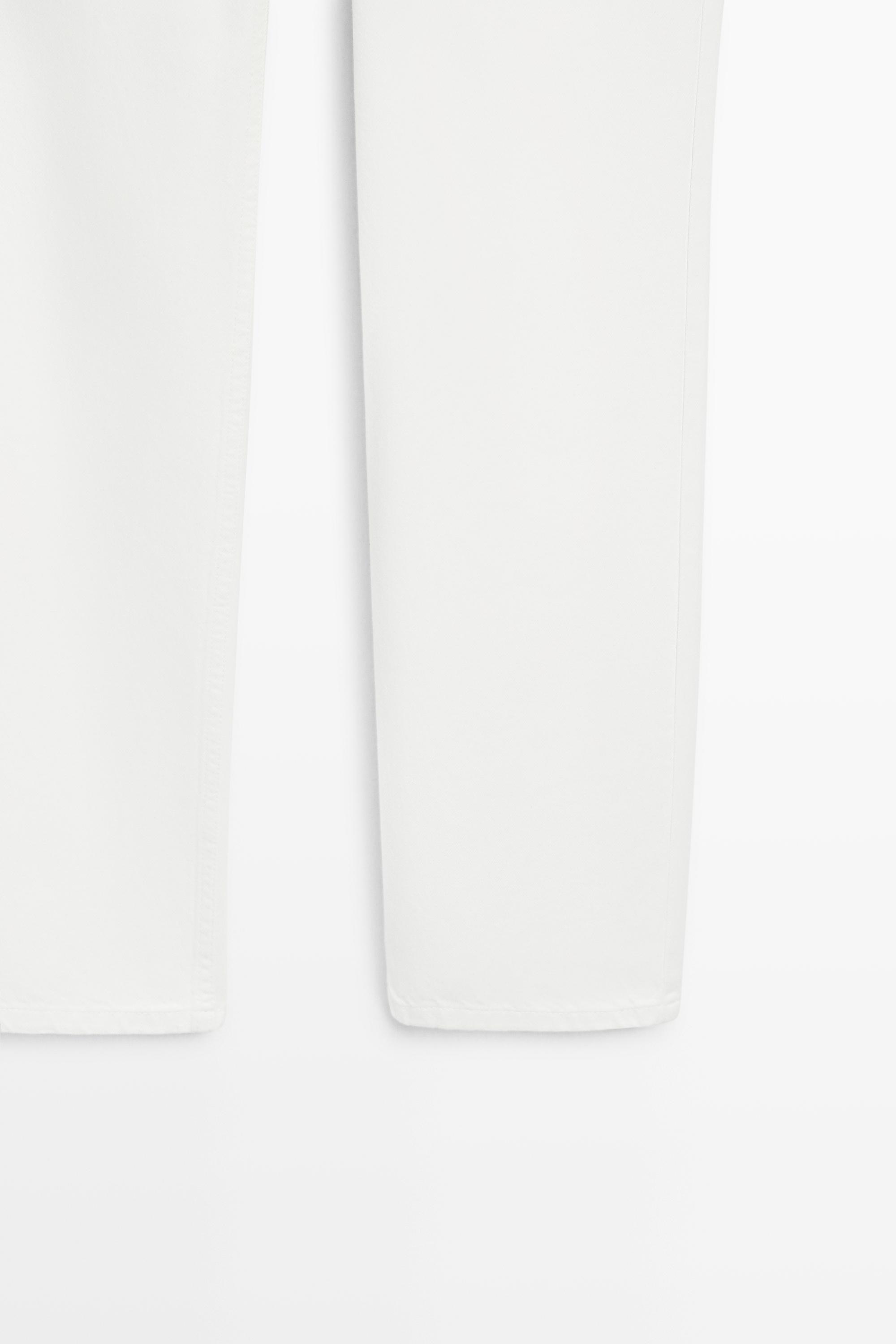 Low-rise straight-leg jeans — Off white