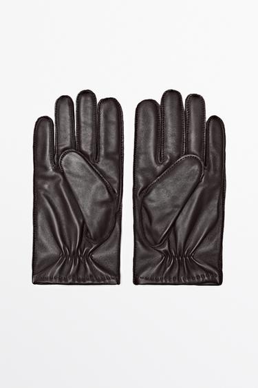 Nappa leather gloves — BROWN 2