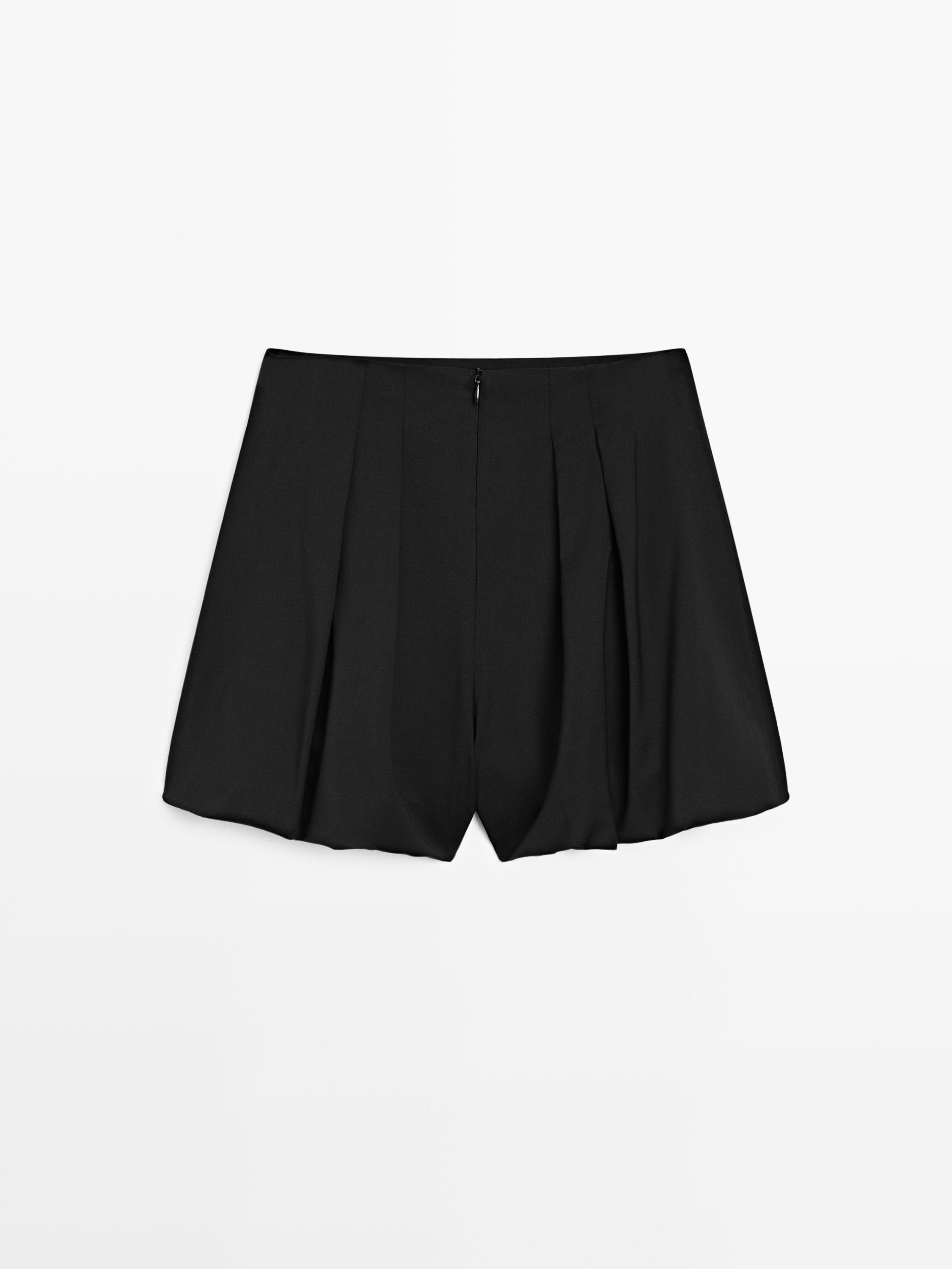 Short balloon Bermuda shorts - STUDIO — BLACK