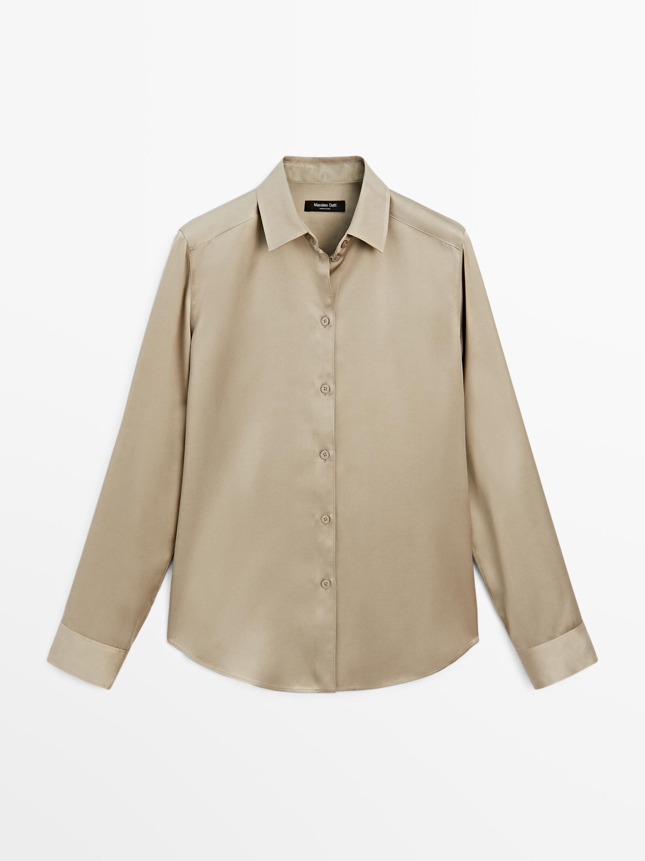 Flowing satin shirt
