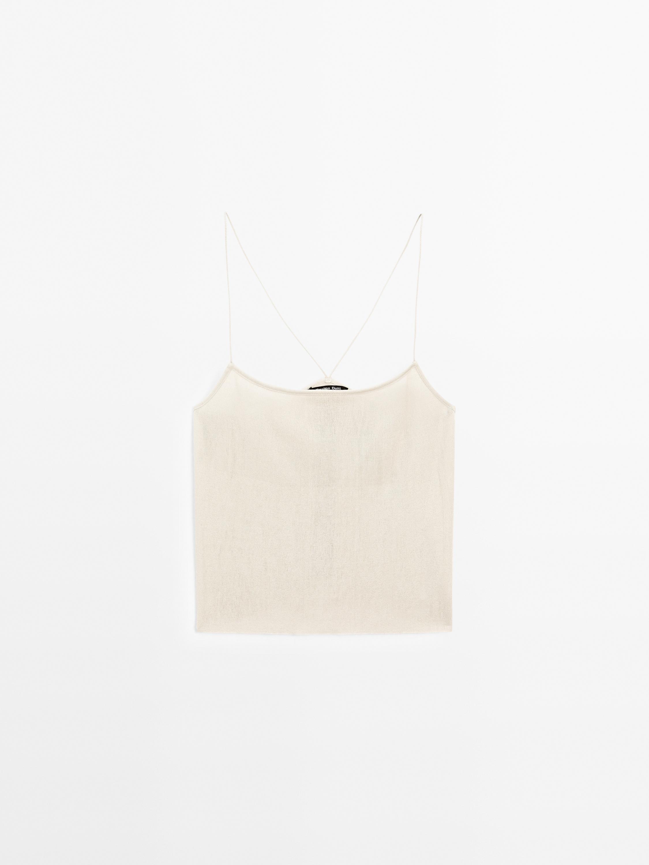 Textured strappy top