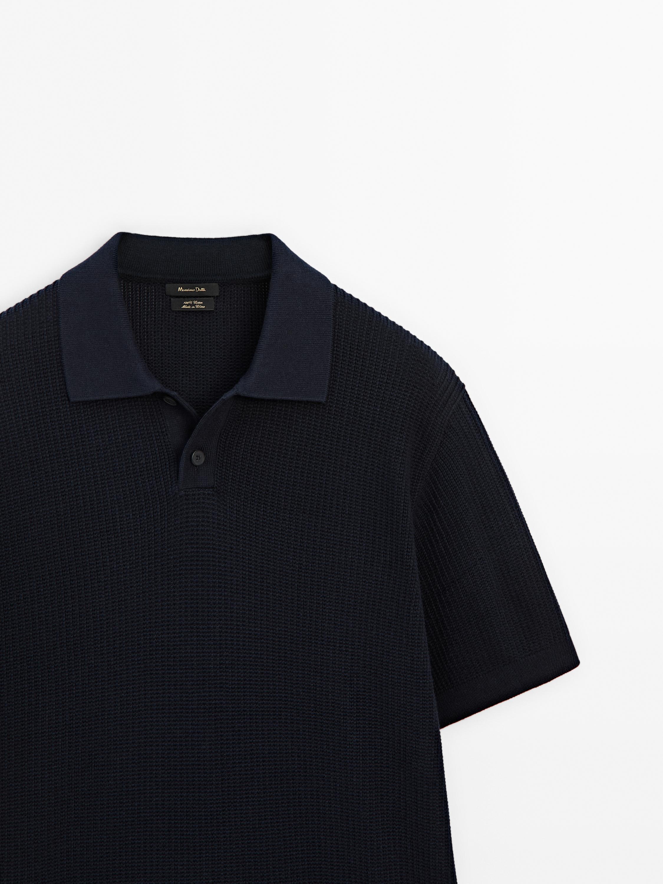 Polo en maille à manches courtes