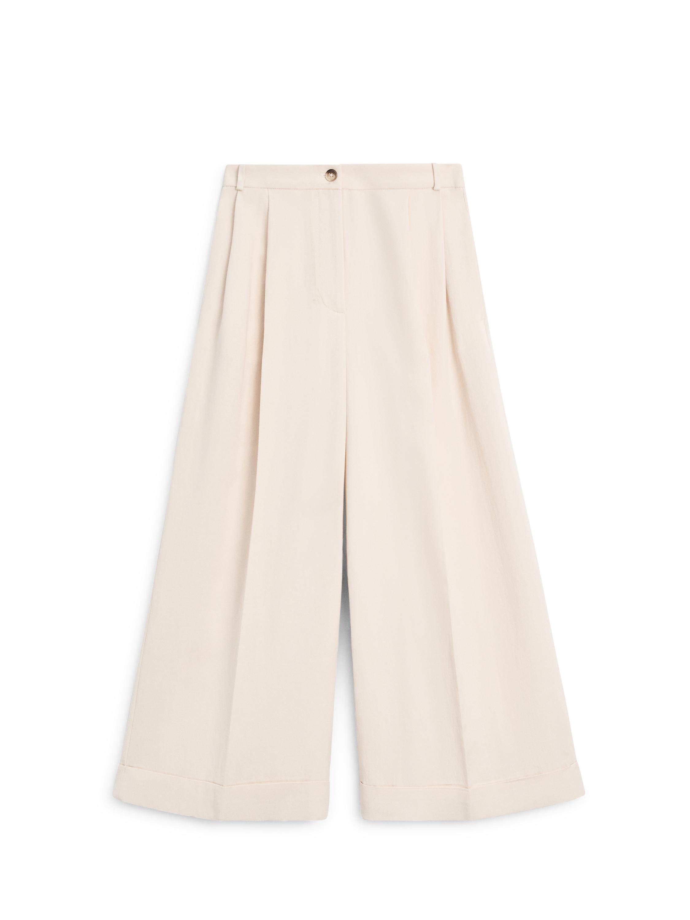 Flowing trousers with turn-up hems — CREAM