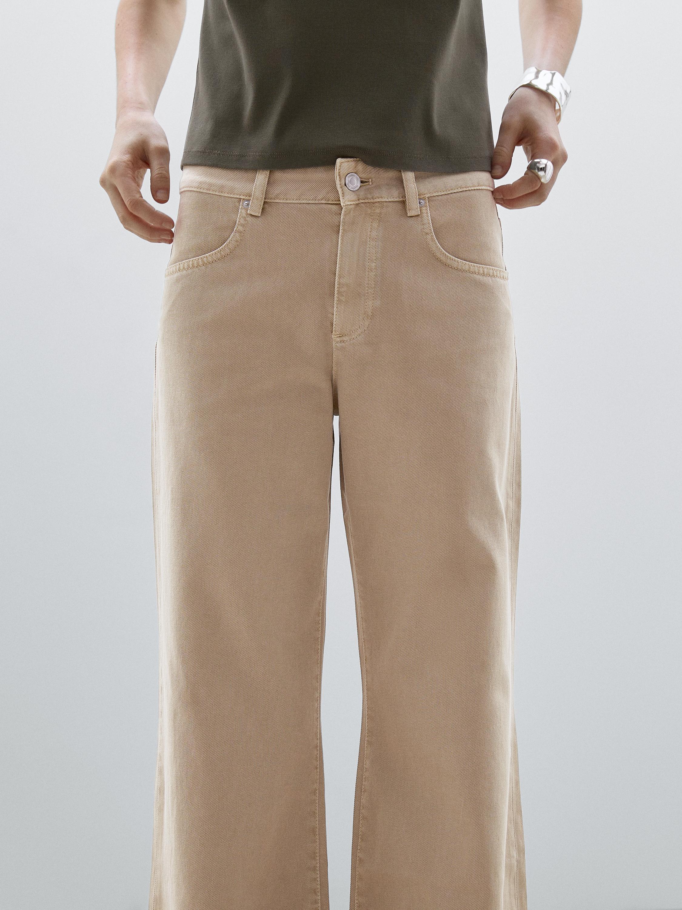 Mid-rise flared jeans