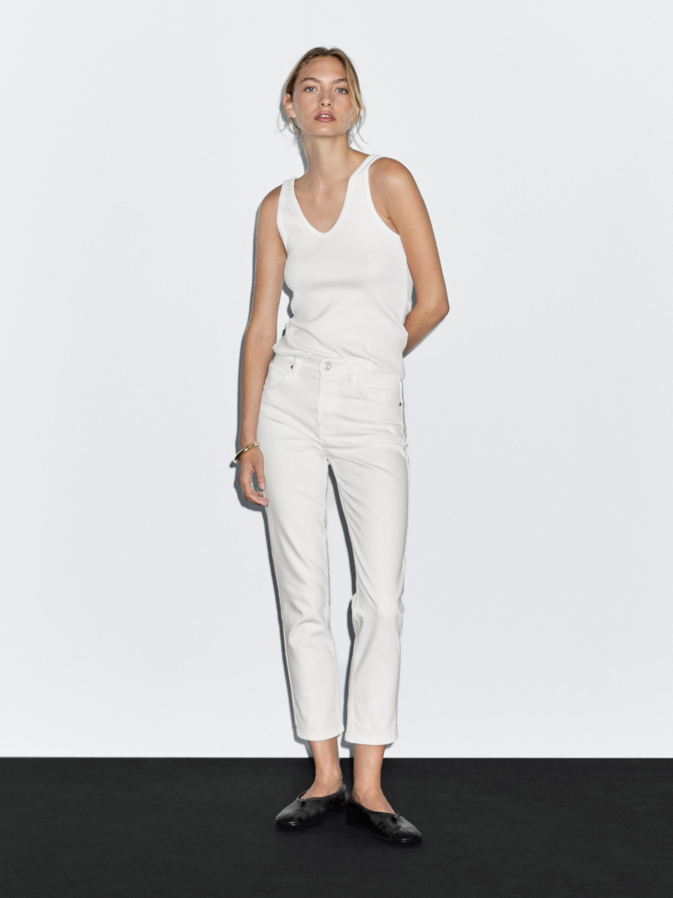 Slim-Fit-Jeans mit halbhohem Bund