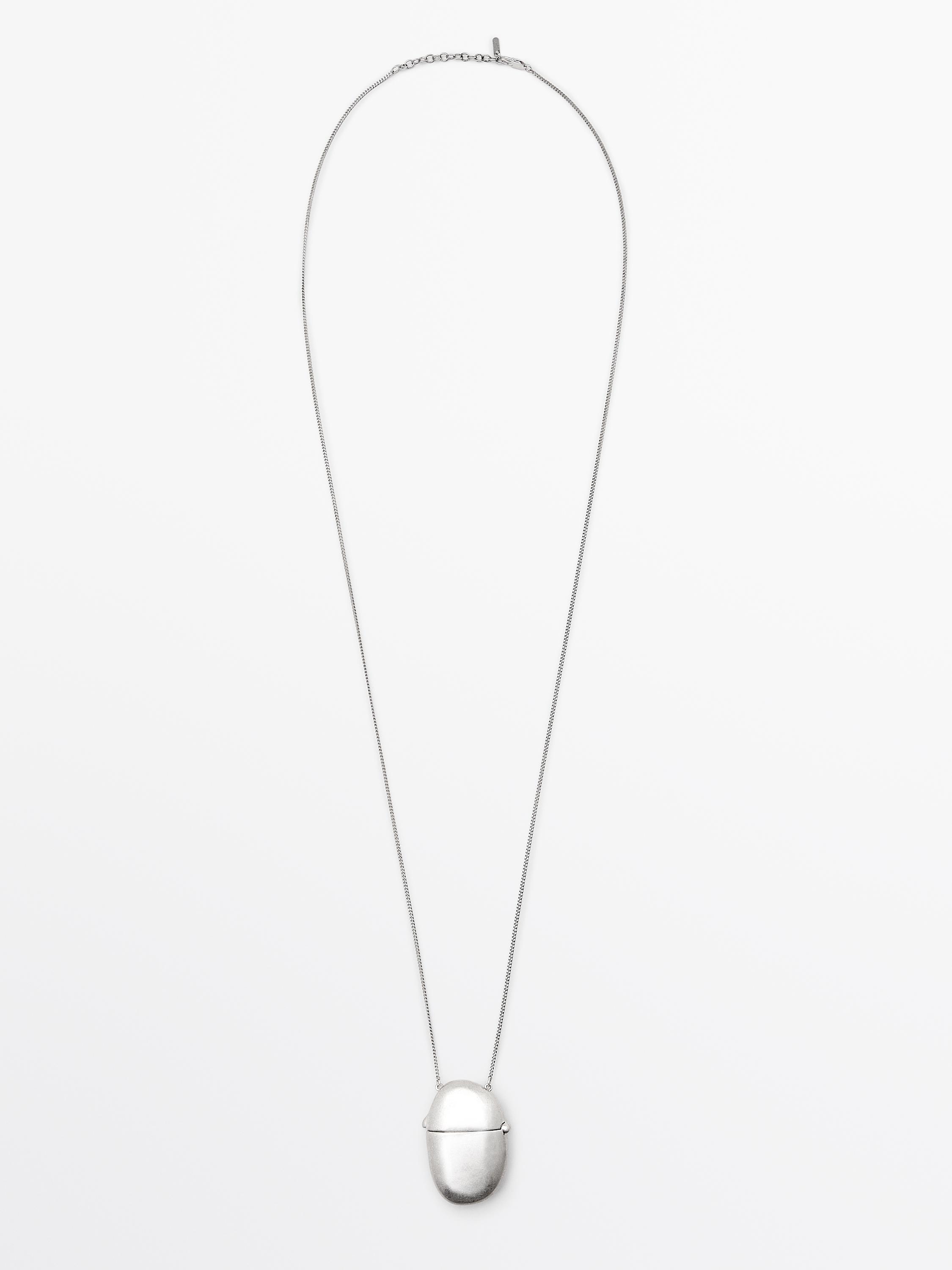 Necklace with oval box pendant