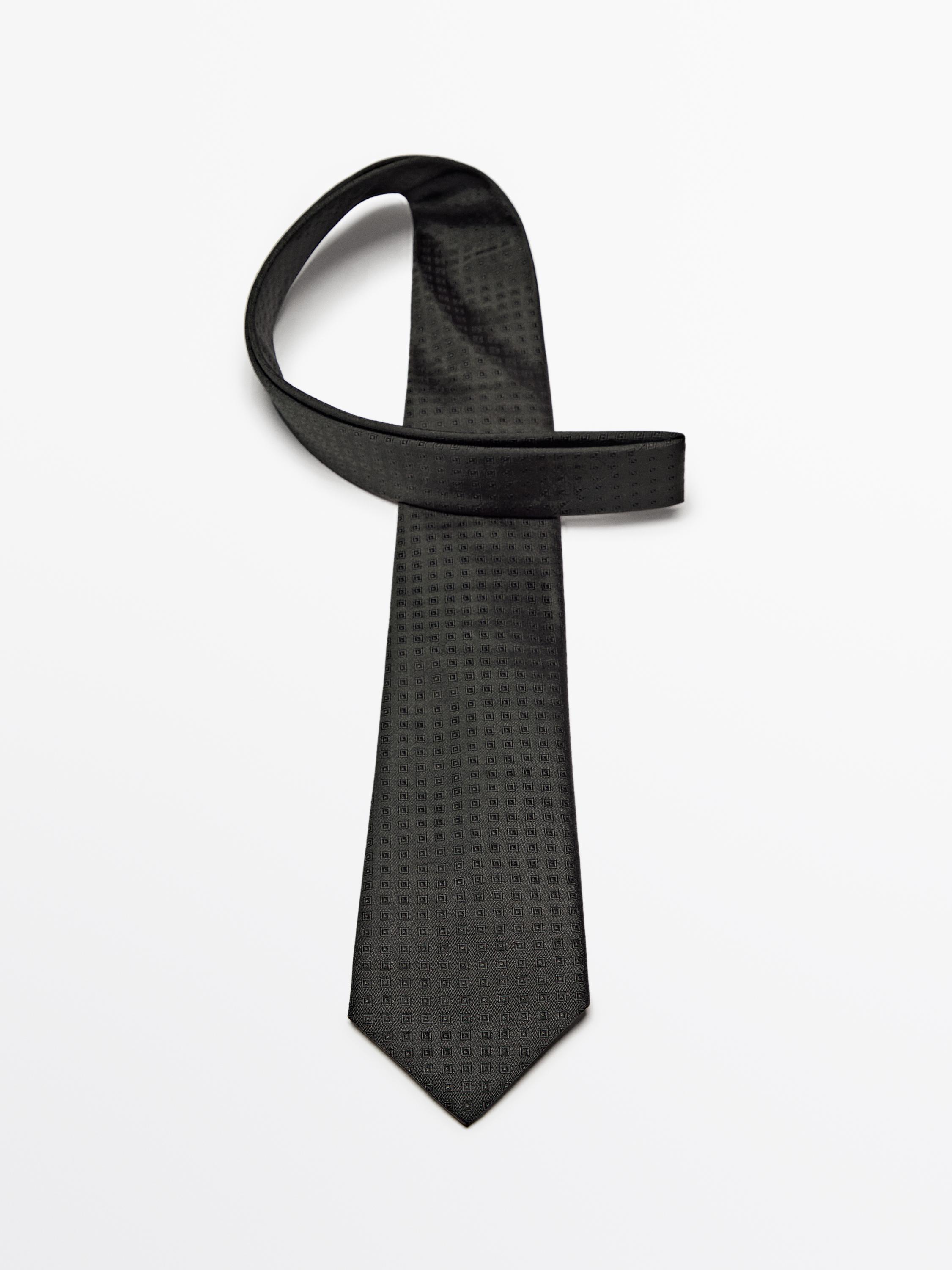 Mulberry silk micro-textured tie