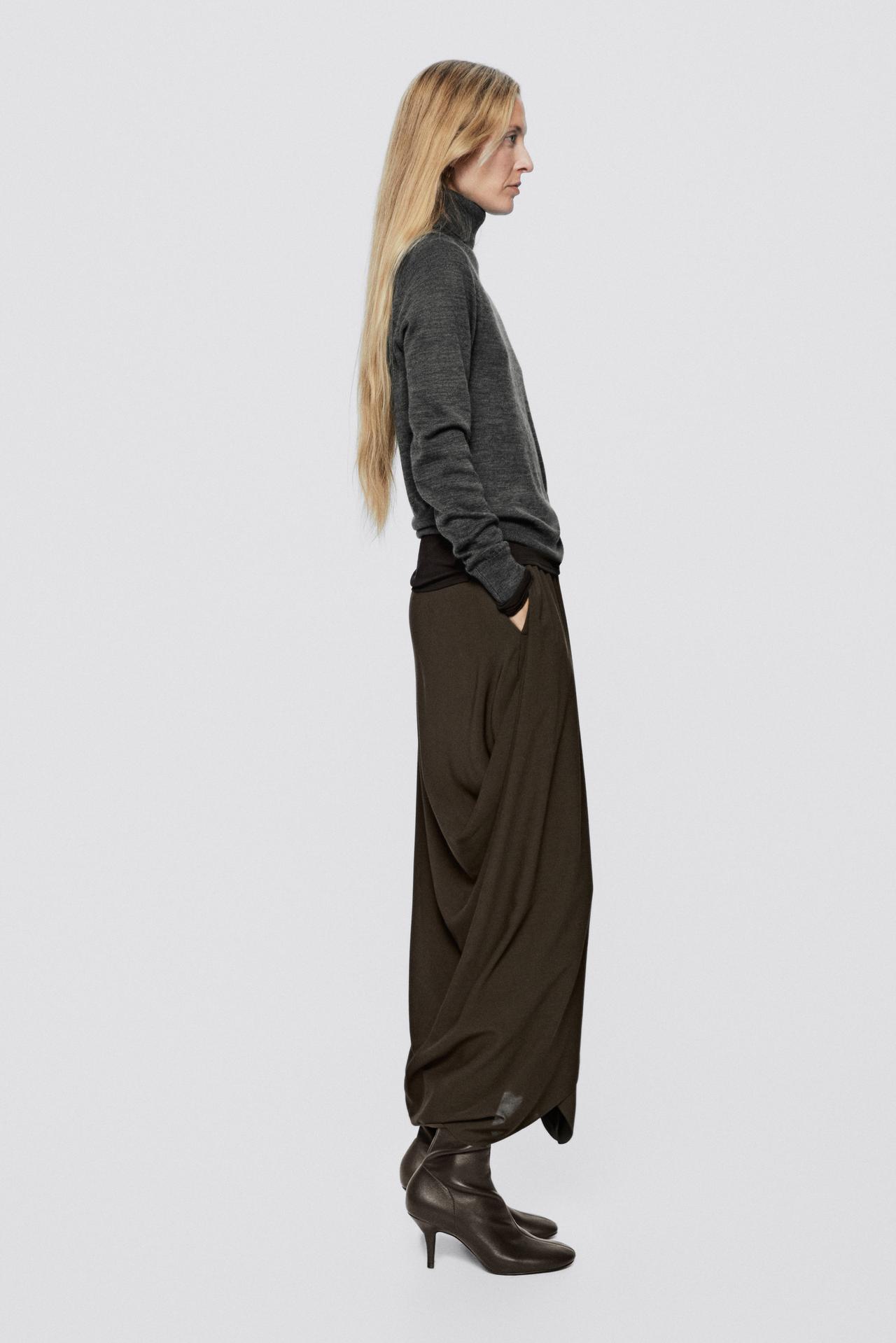 Flowy asymmetric midi skirt - LIMITED EDITION — MOLE BROWN