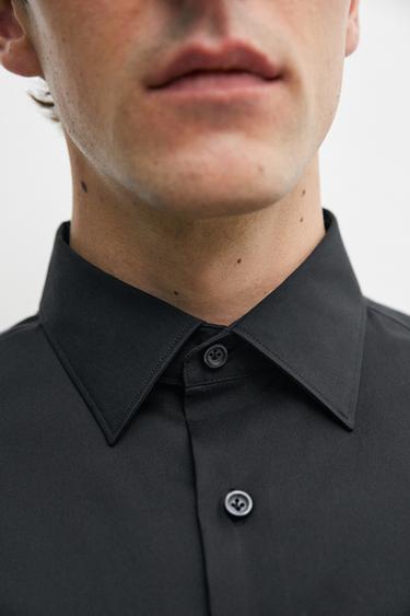 Slim fit stretch shirt — BLACK 8