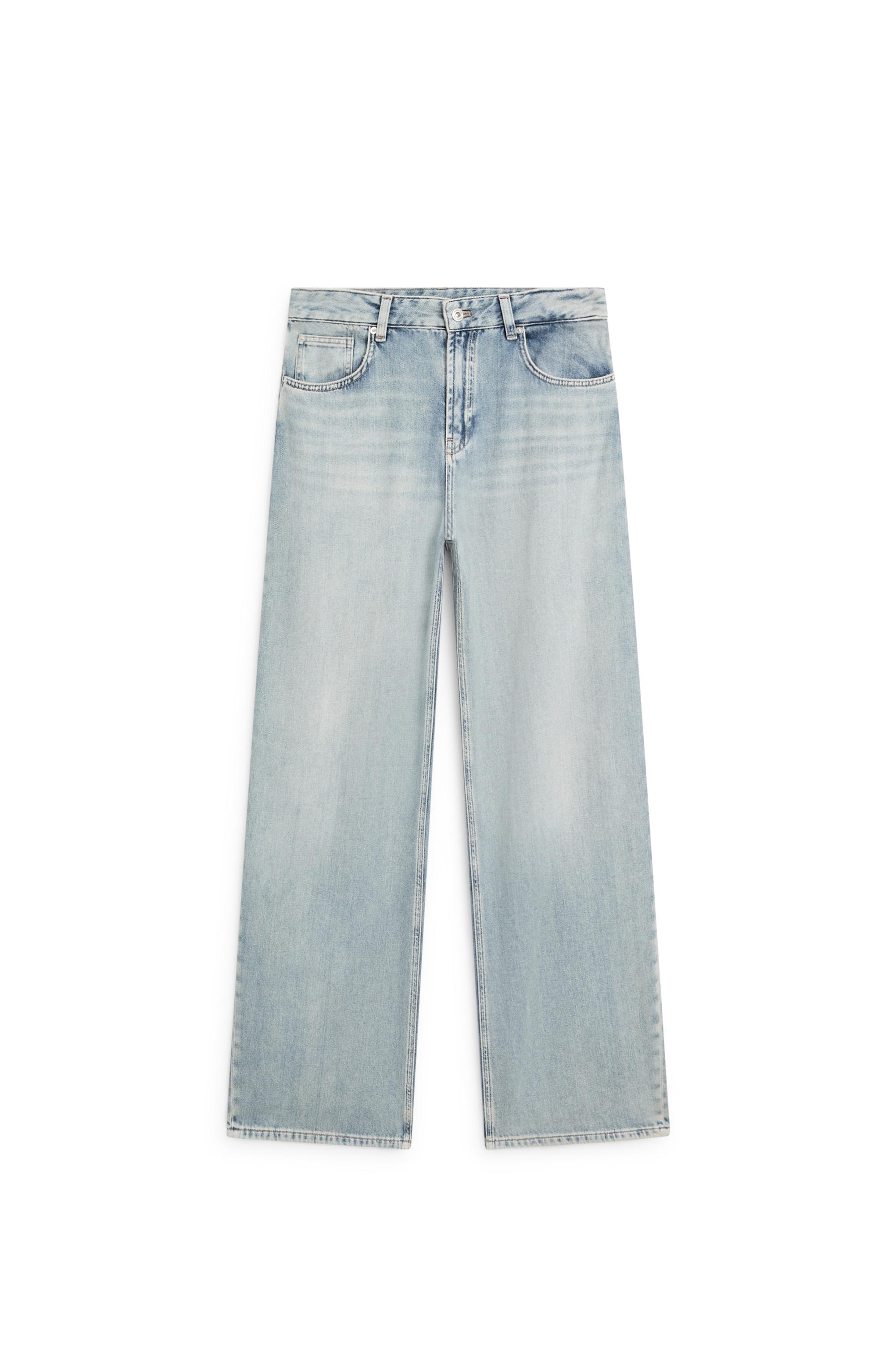 High-waist barrel fit jeans — Light Blue