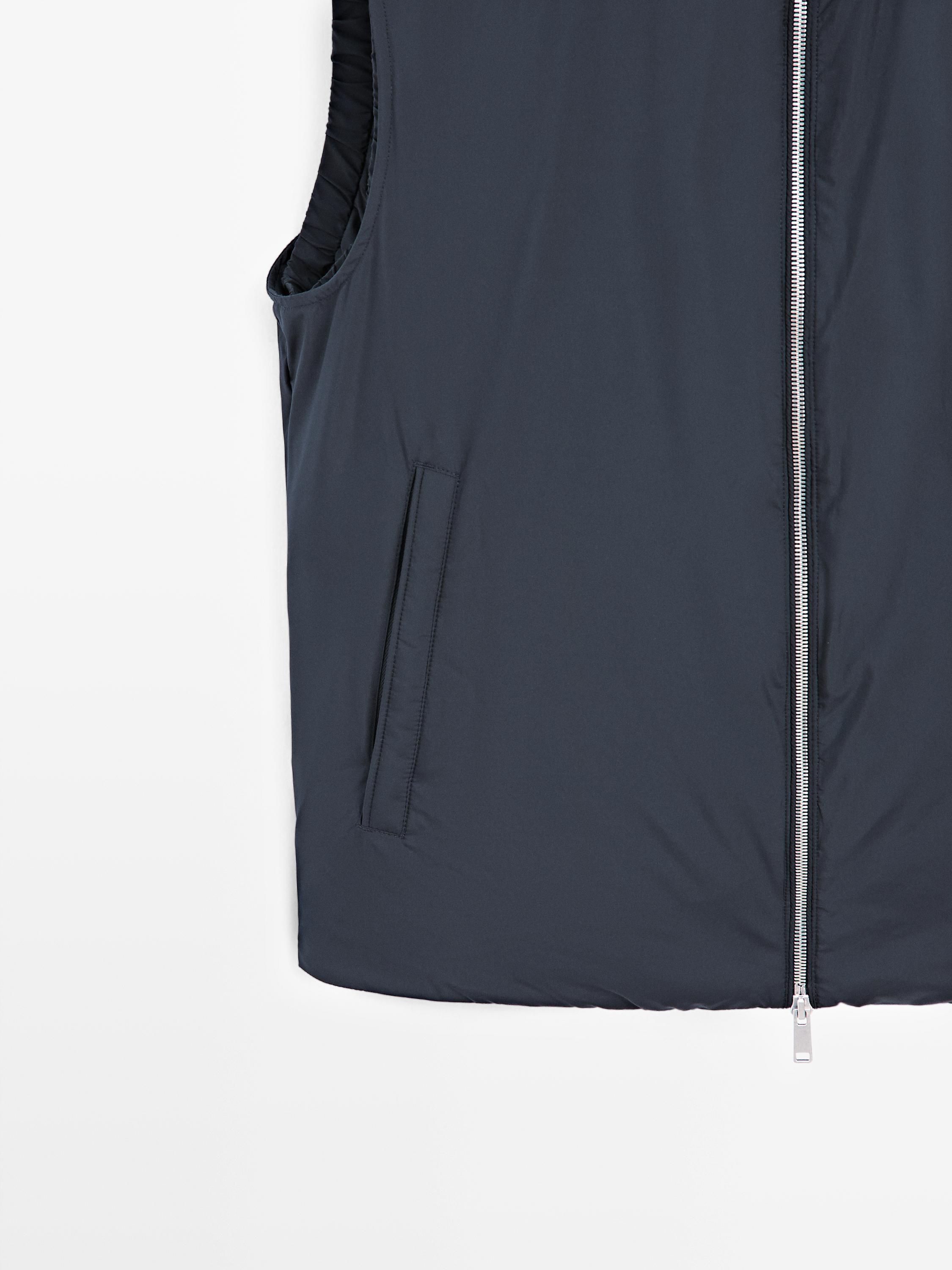 Water-repellent extra lightweight puffer gilet — NAVY BLUE