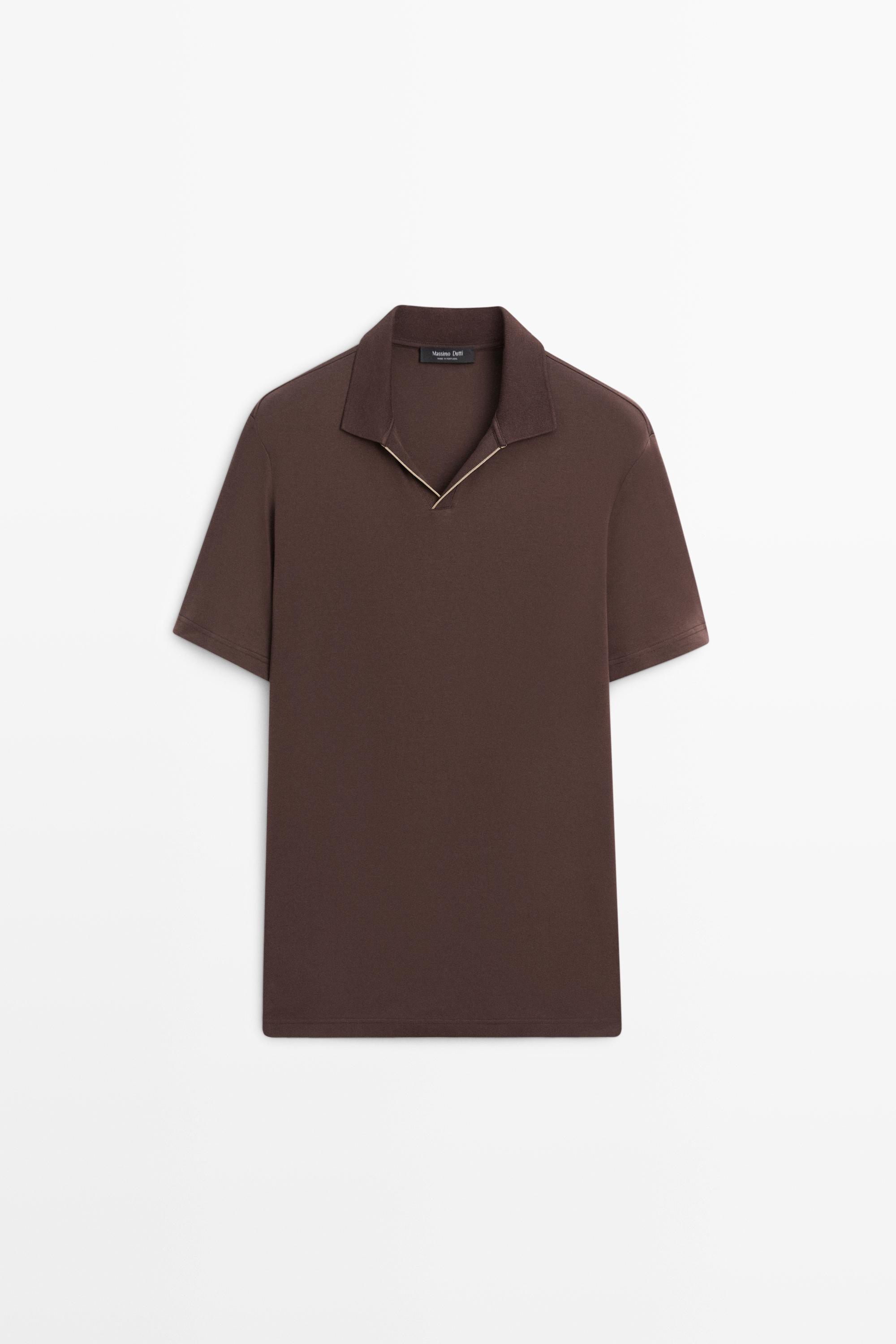 Polo coton mélangé à contraste