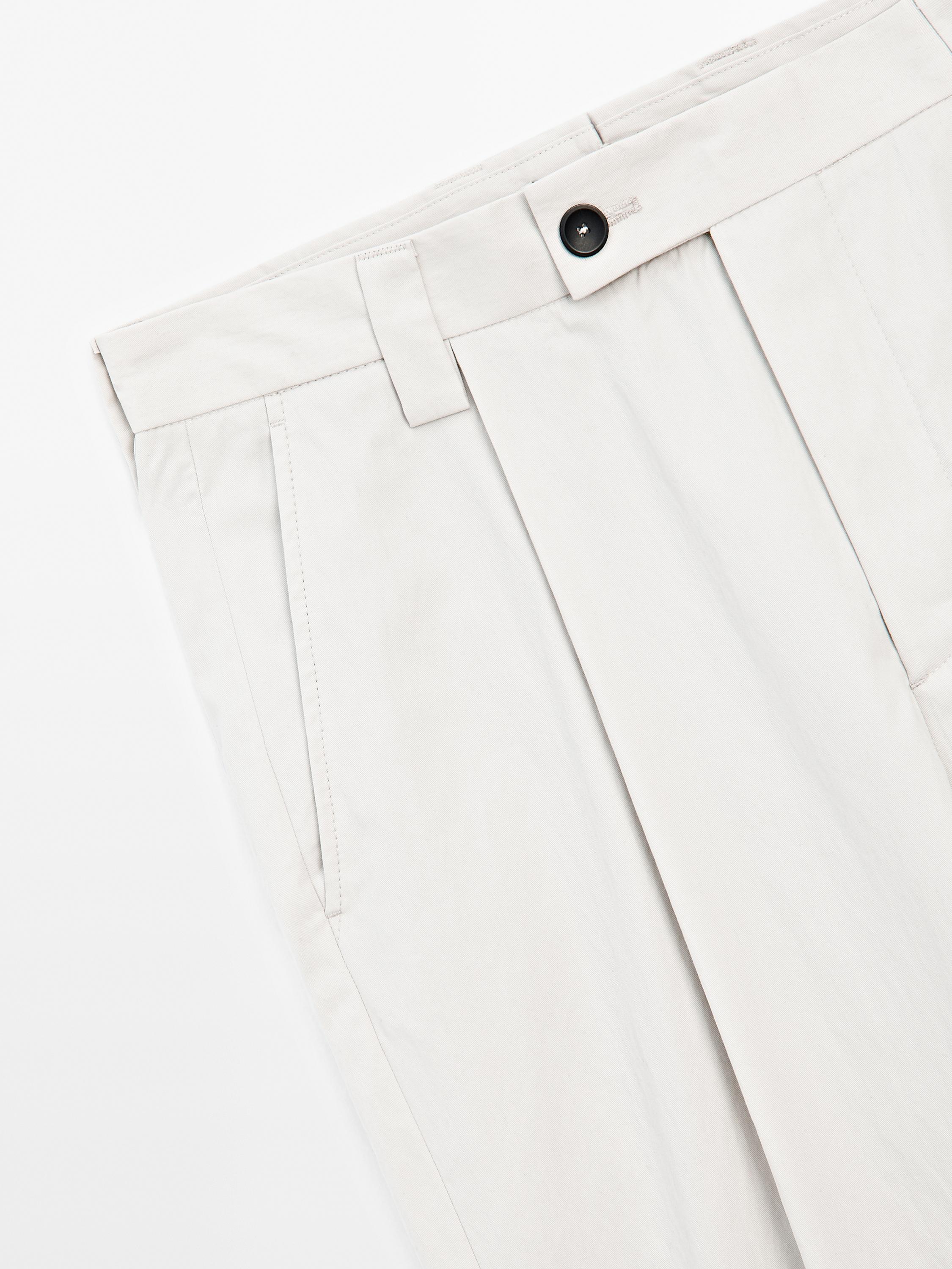 Cotton blend darted crepe trousers - Limited Edition