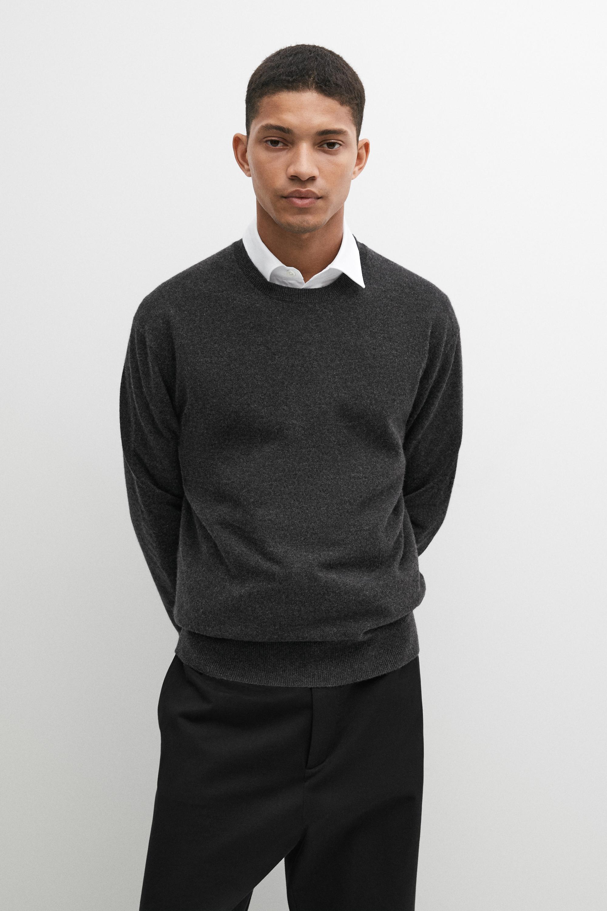 Knit 100% cashmere round neck sweater