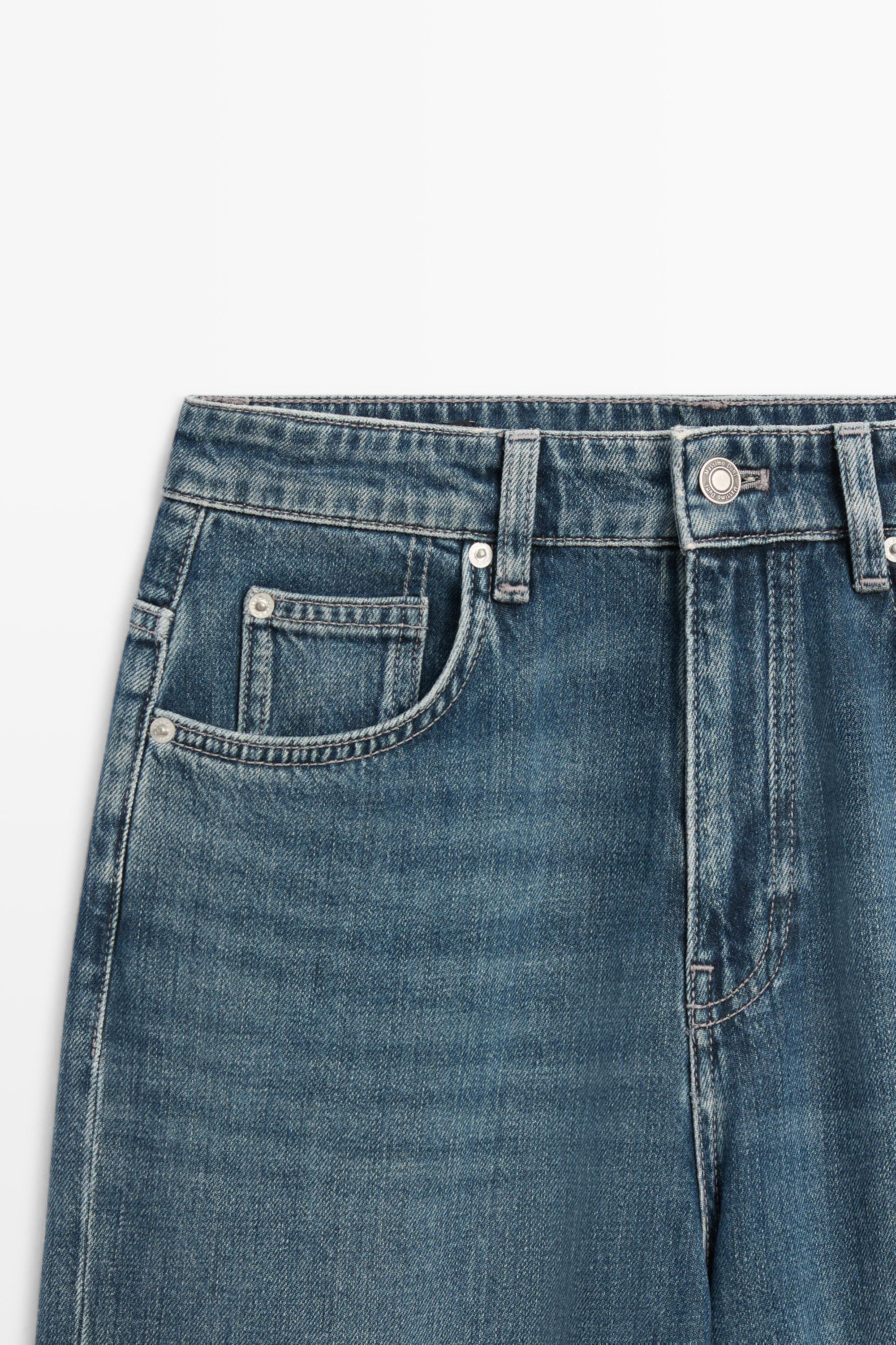 Relaxed wide-leg jeans — MEDIUM BLUE