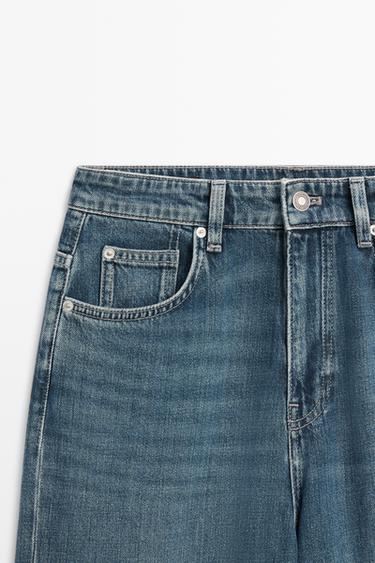 Relaxed wide-leg jeans — MEDIUM BLUE 4