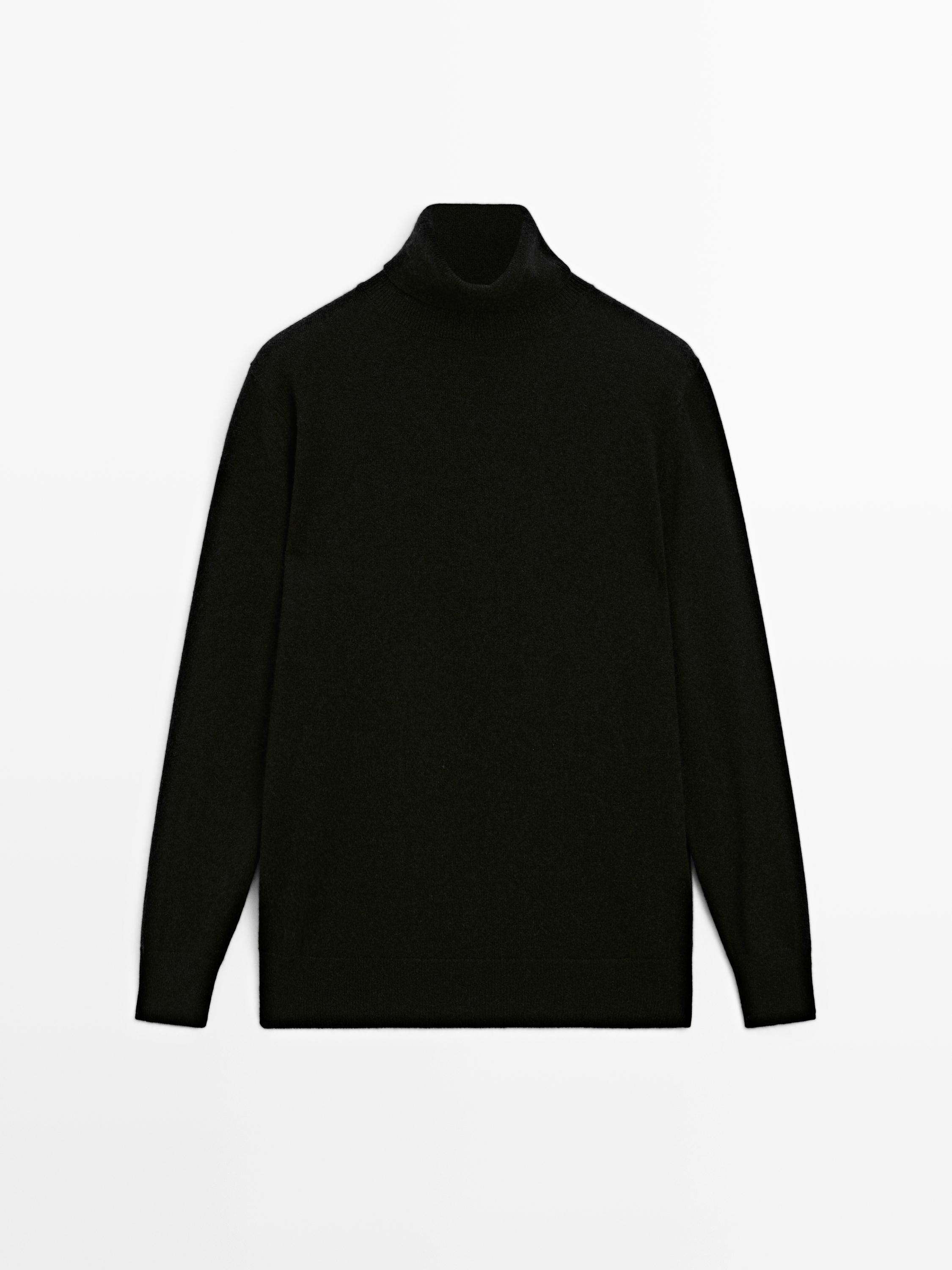 Pull à col roulé en maille 100 % cachemire