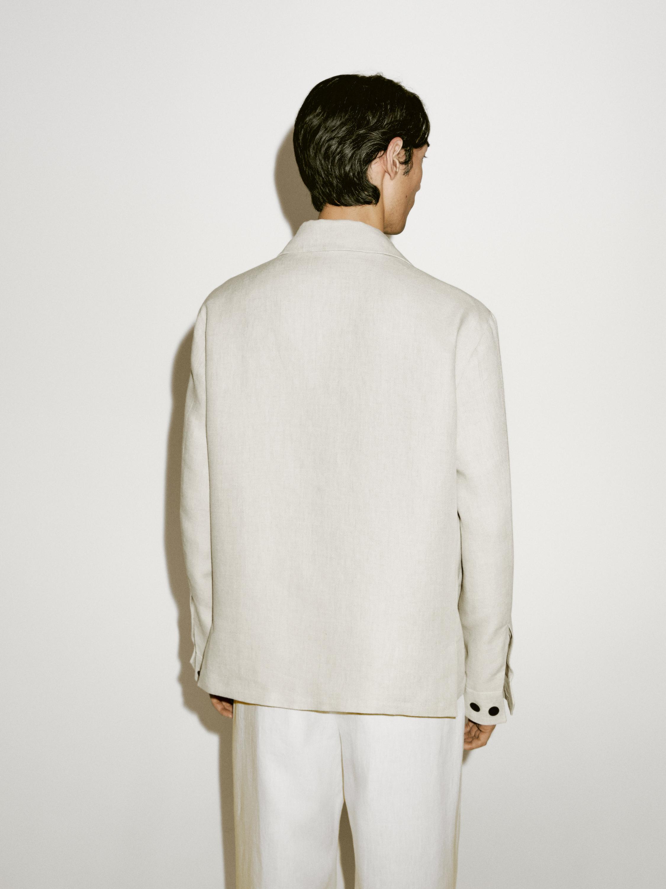 100% linen faded overshirt - Limited Edition