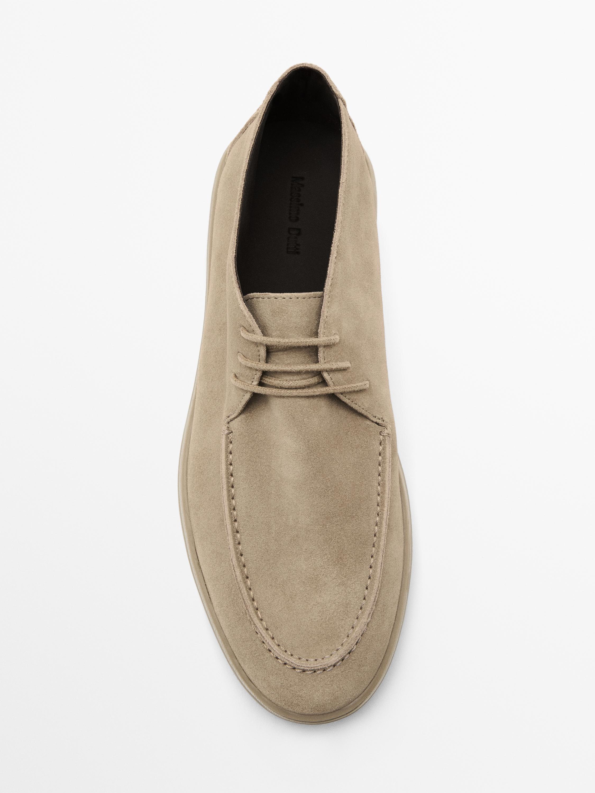 Zapato abotinado soft serraje