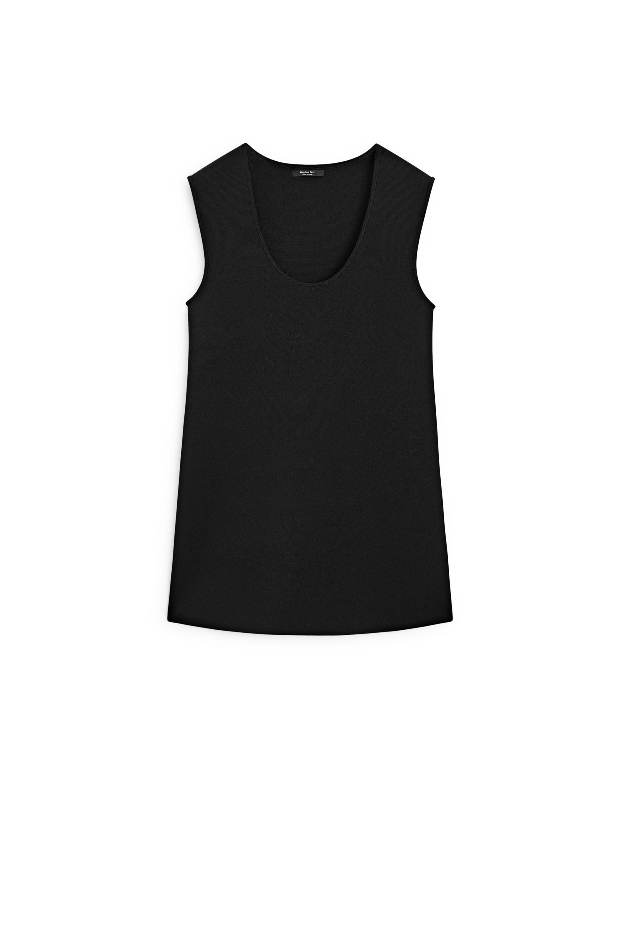 Flowing mini dress — BLACK