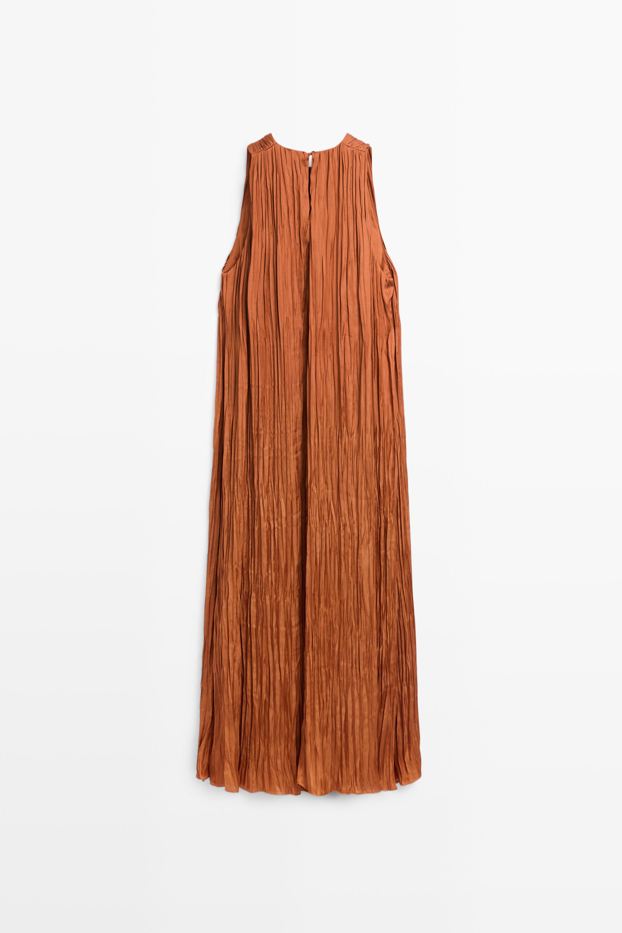 cream and brown maxi dress 1970s Brown & Cream Crochet Maxi Dress, sz. S main image 1
