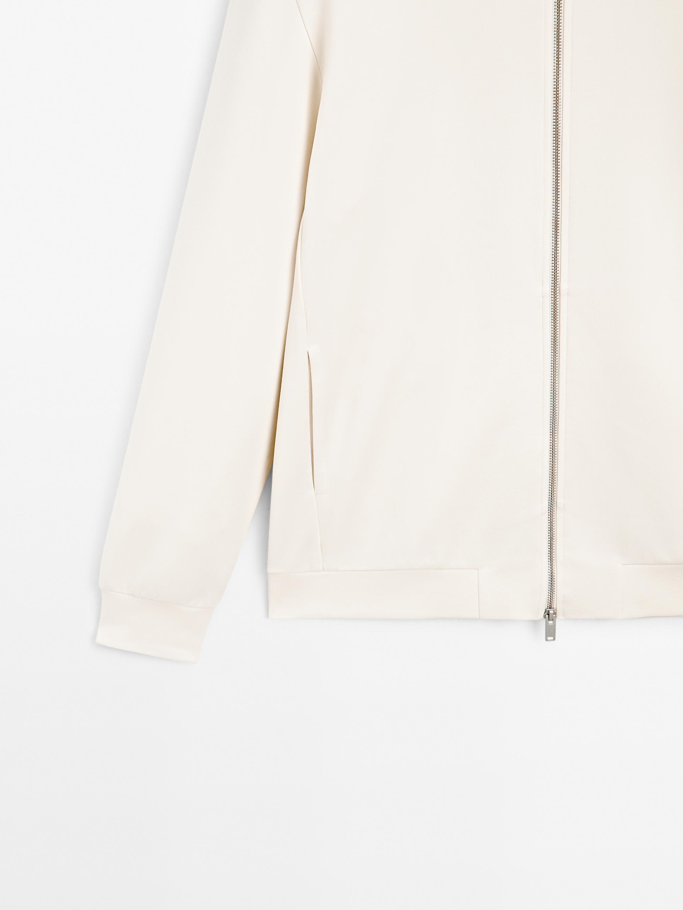 Cotton blend bomber jacket