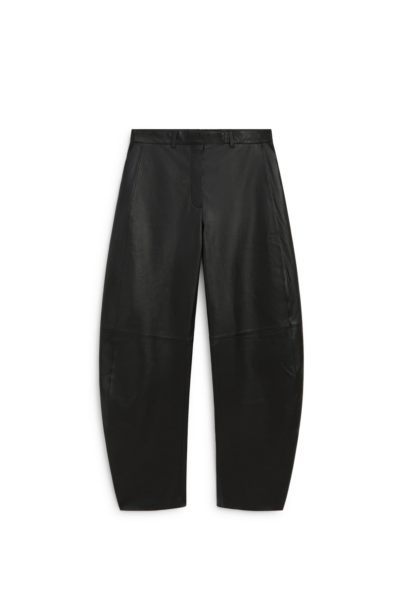 Nappa leather barrel fit pants - LIMITED EDITION — ANTHRACITE