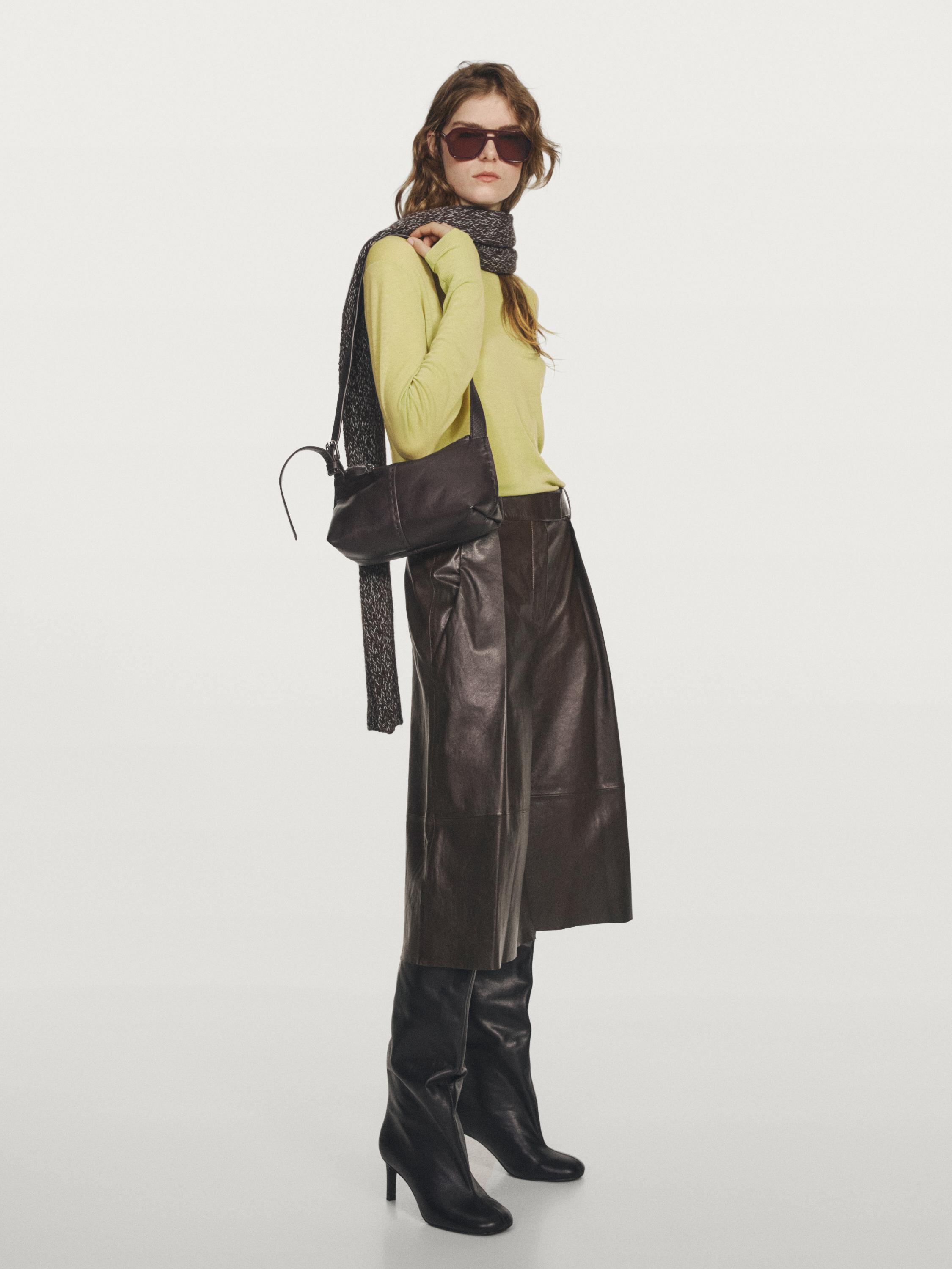 سويتر محاك صوف 100% بياقة عالية - STUDIO