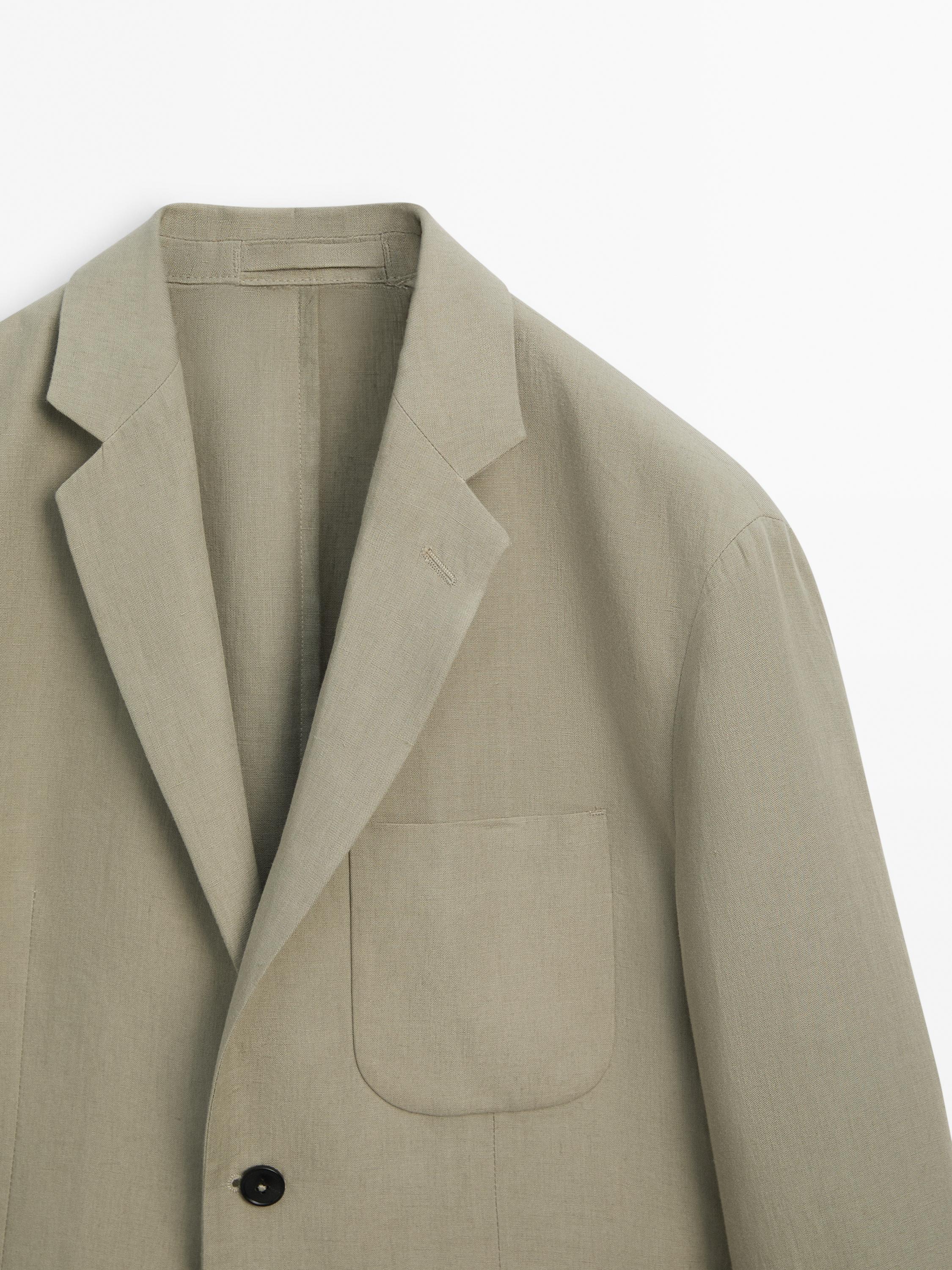 100% linen suit blazer