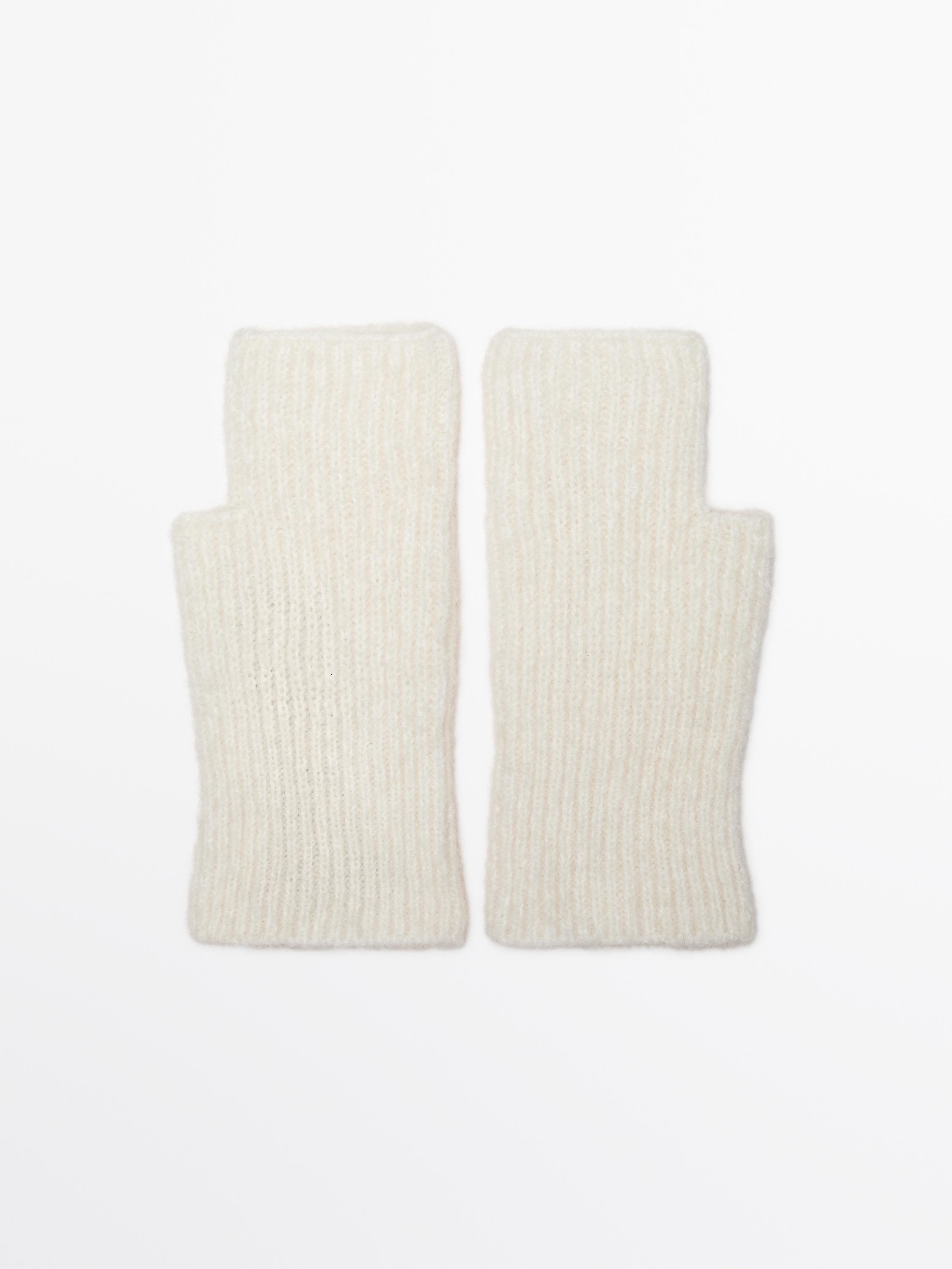 Fingerlose Handschuhe mit Alpaka