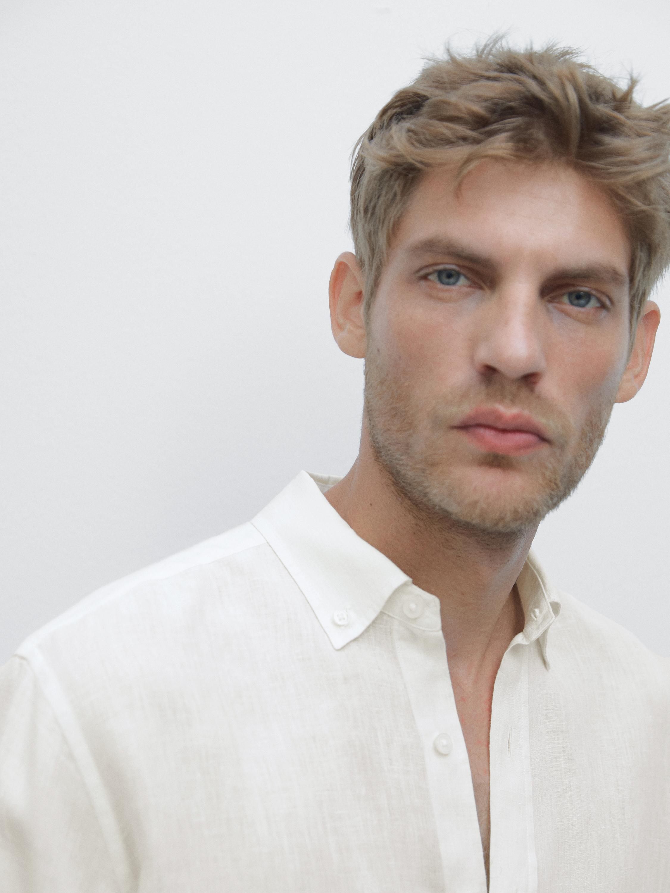 100% linen regular fit shirt