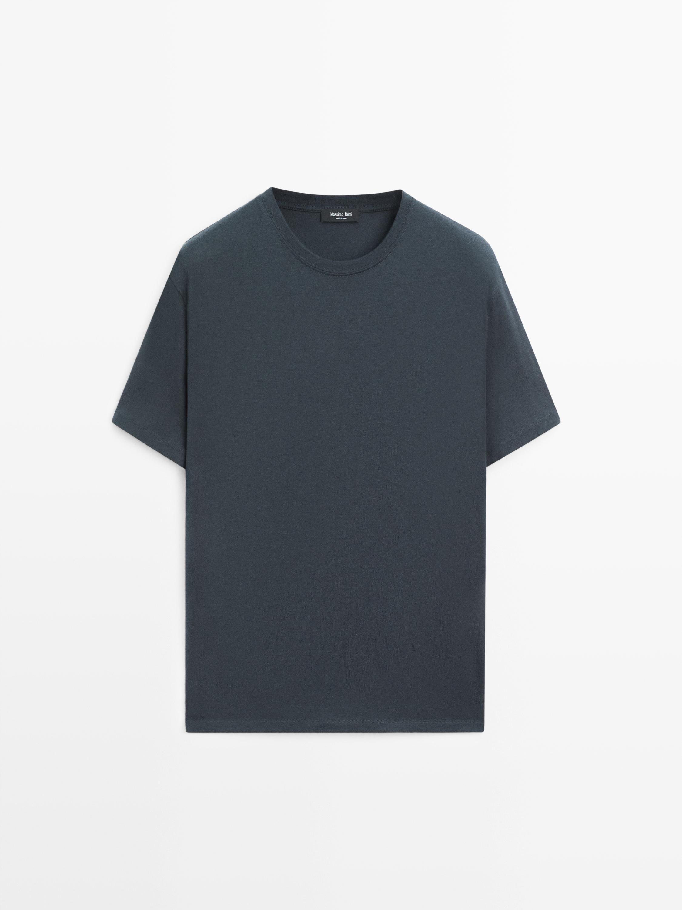 Short sleeve cotton blend T-shirt