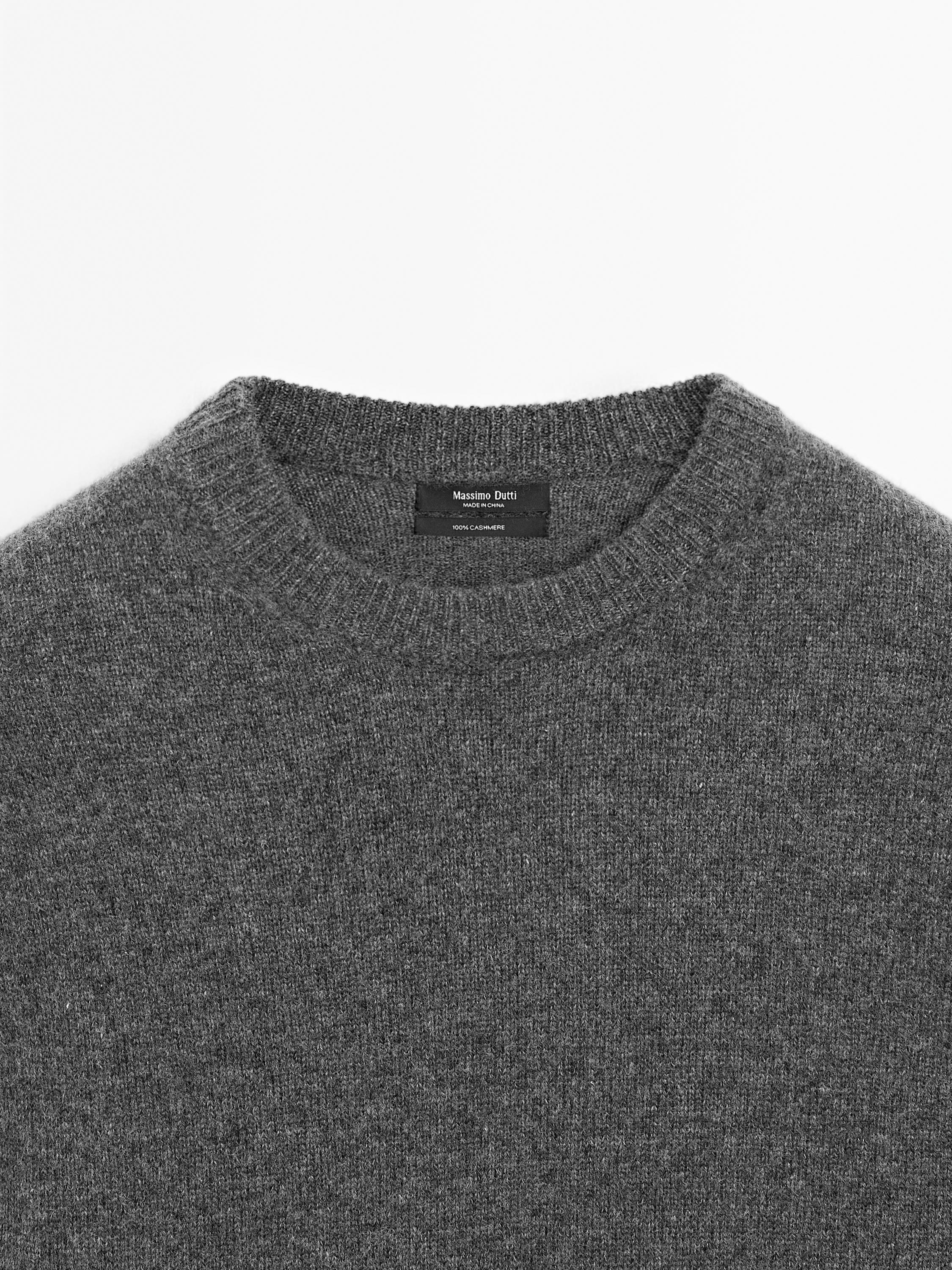 100% cashmere oversize sweater with elbow patches