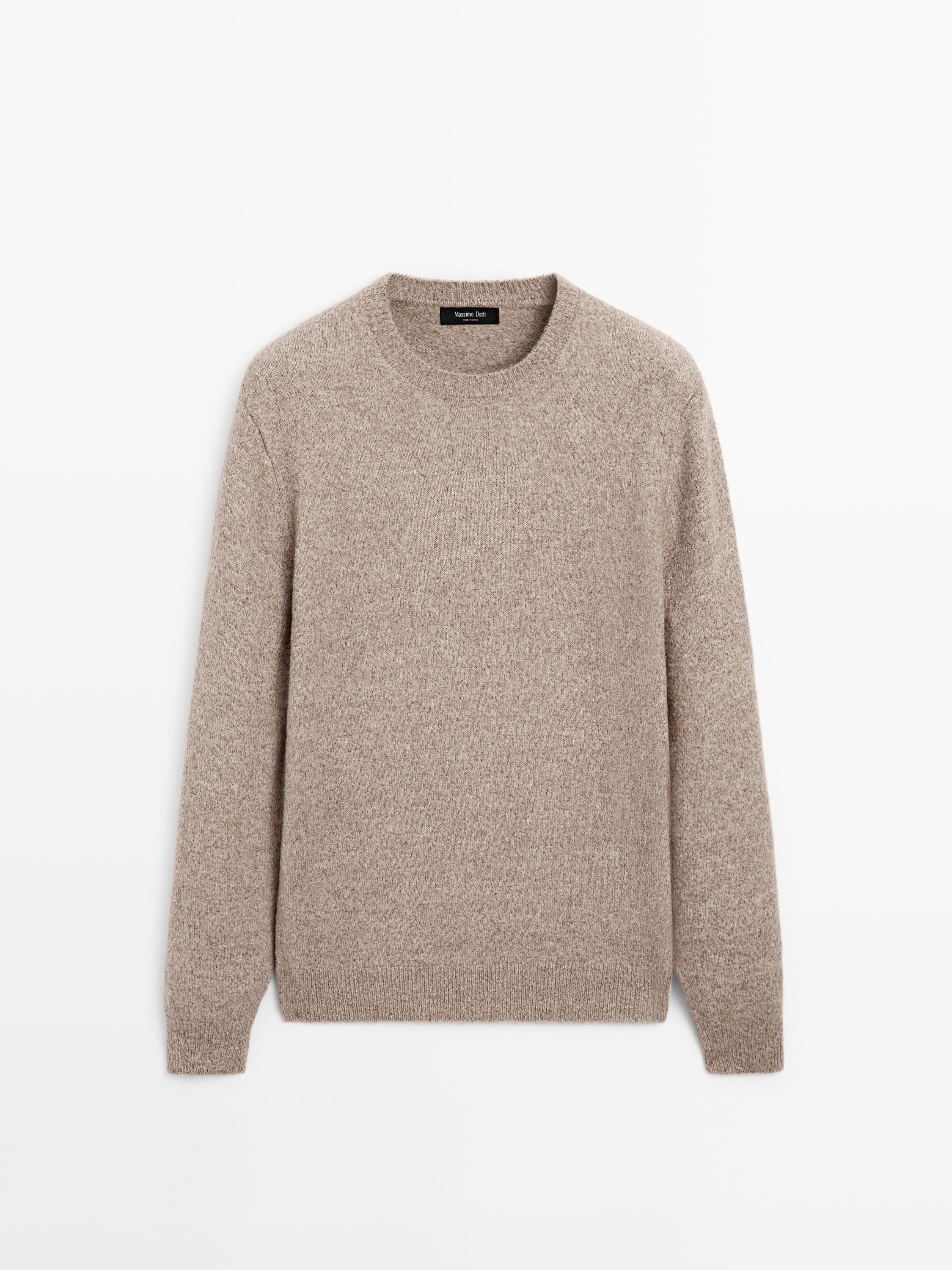 Pull en maille chinée à col rond
