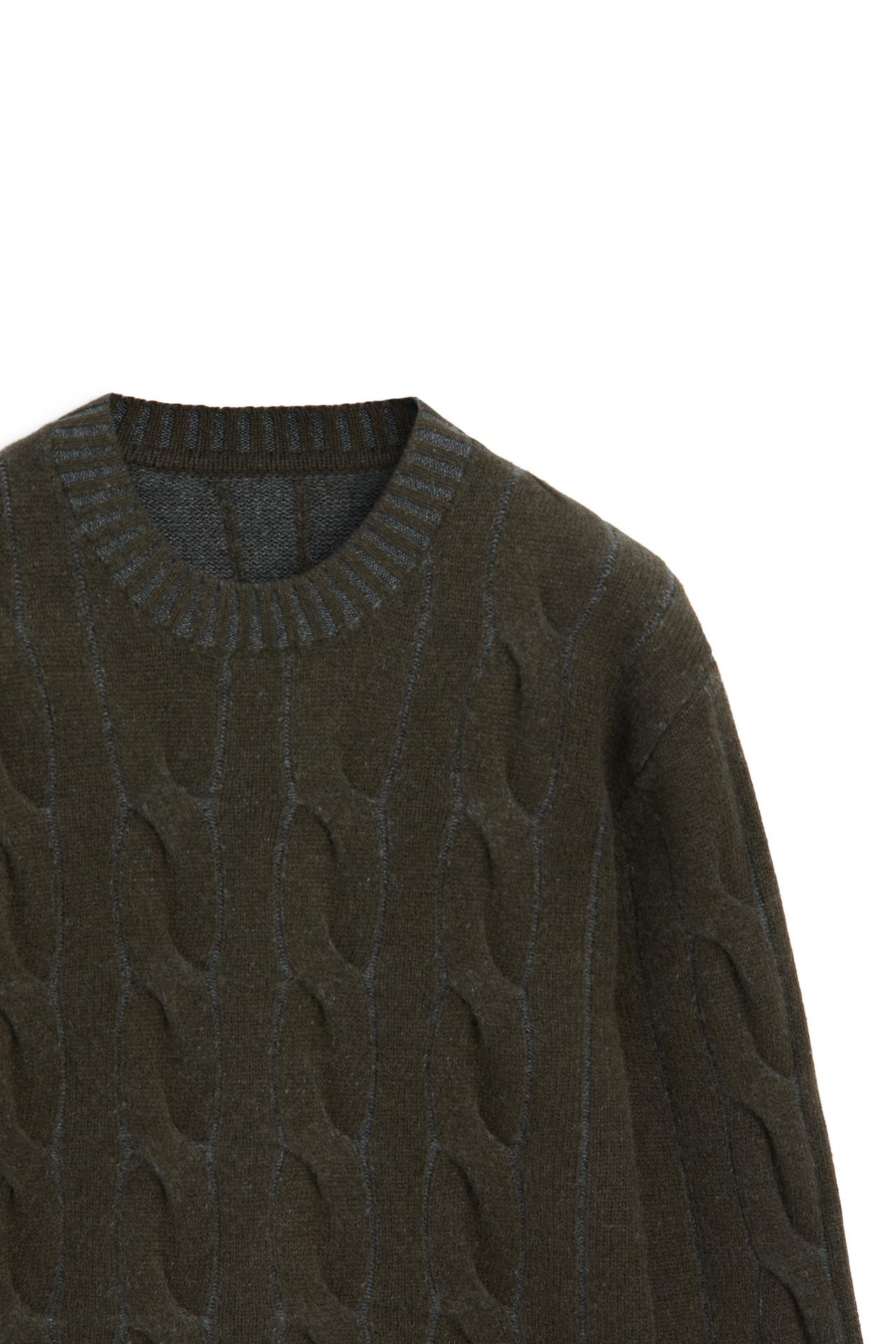 Wool blend cable knit sweater - LIMITED EDITION — MEDIUM GREY