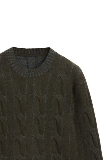 Wool blend cable knit sweater - LIMITED EDITION — MEDIUM GREY 9
