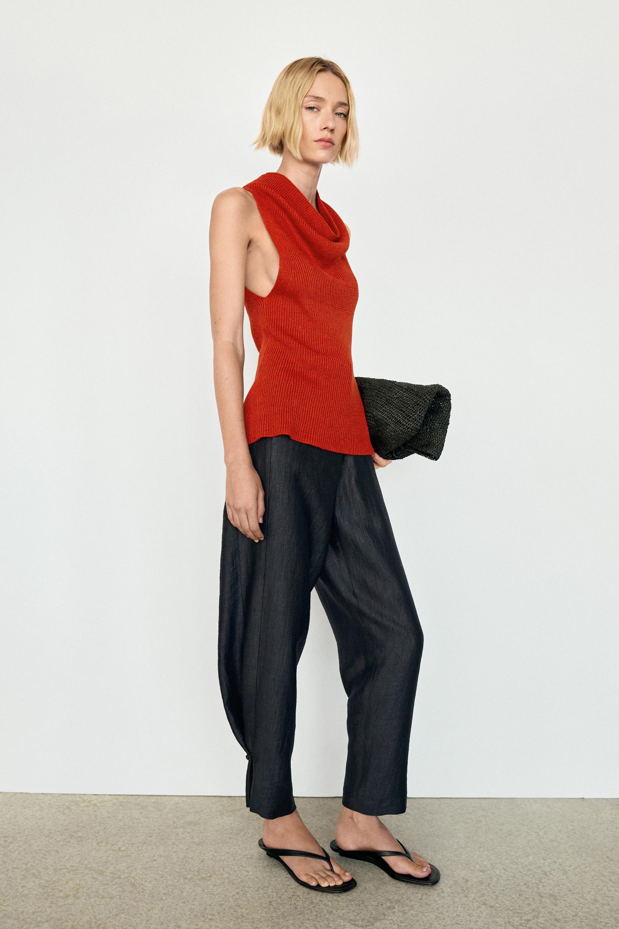 Trousers with gathered hems — Dark Blue