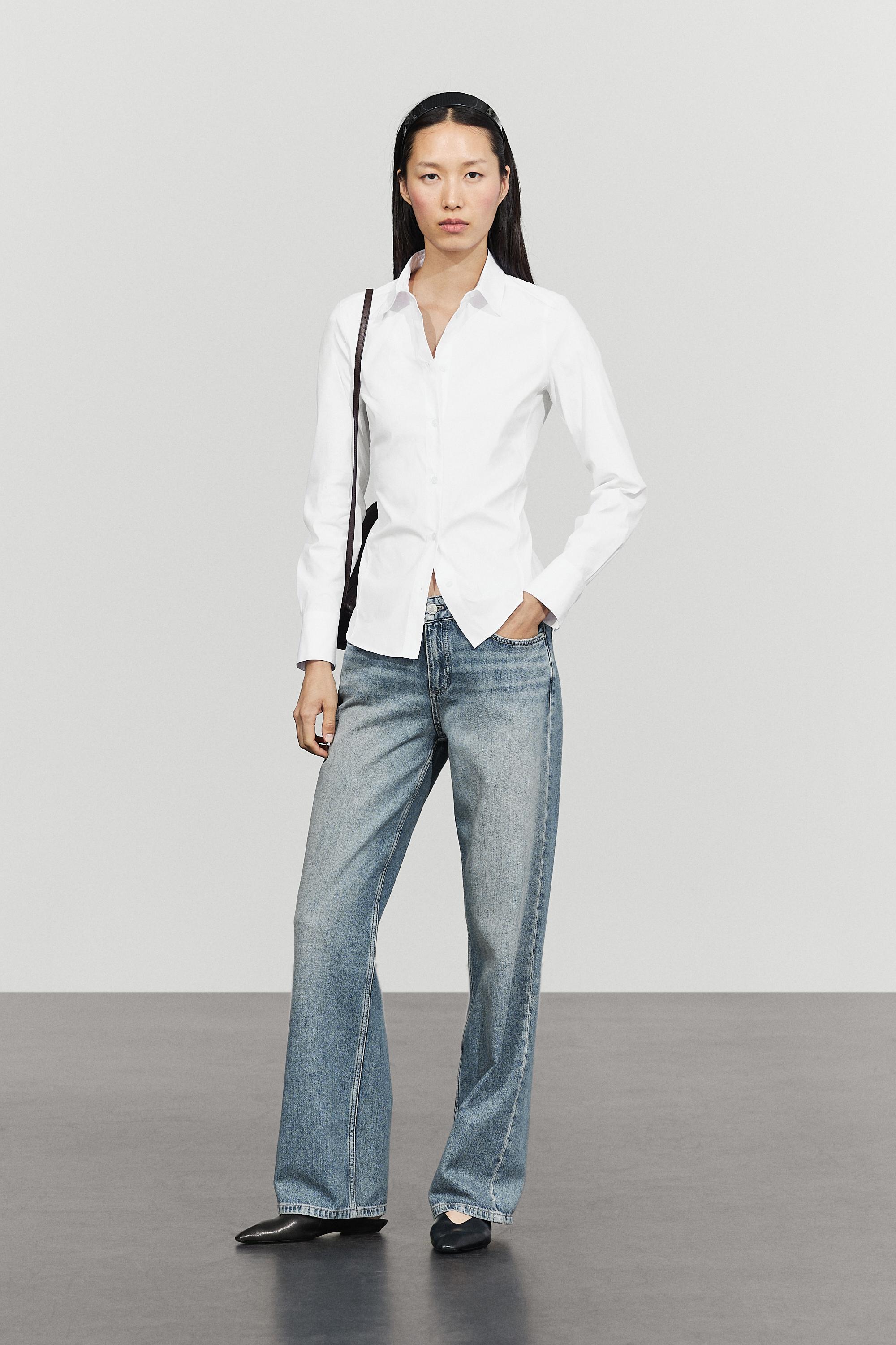 Cotton blend poplin shirt - thumbnail 5
