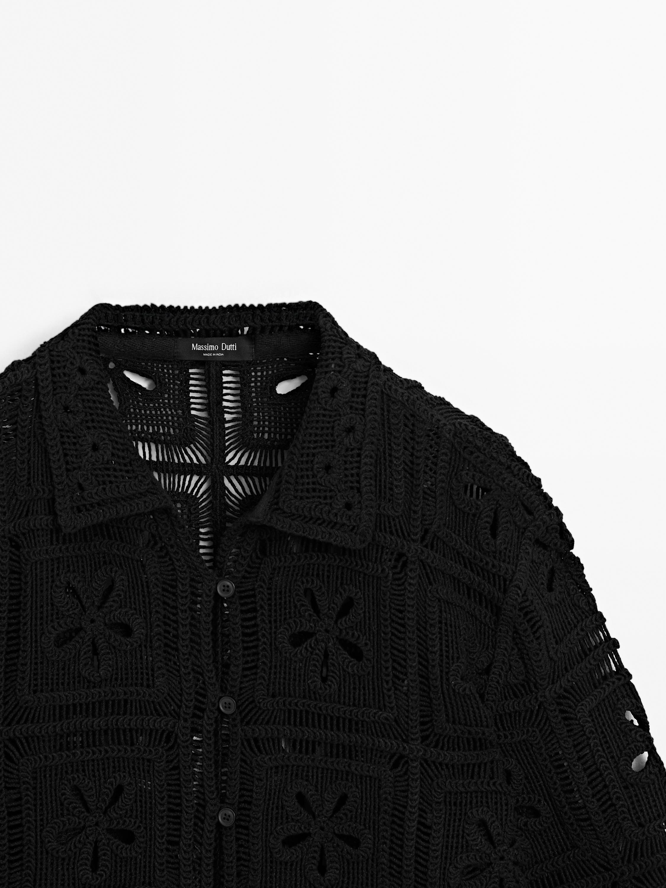 Crochet knit cardigan