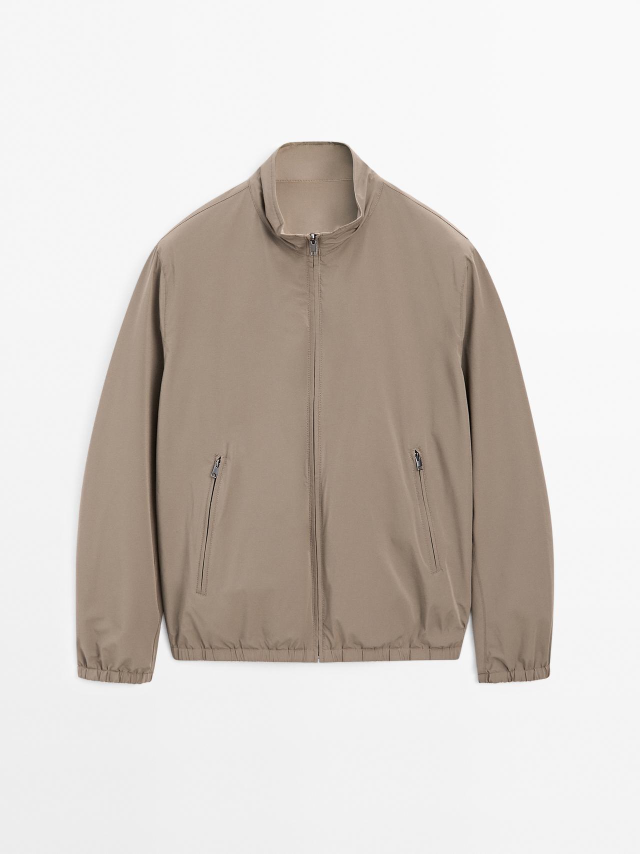 Massimo Dutti - Herre - Vendbar Jakke Med Bi-Stretch - Brændt - Xl