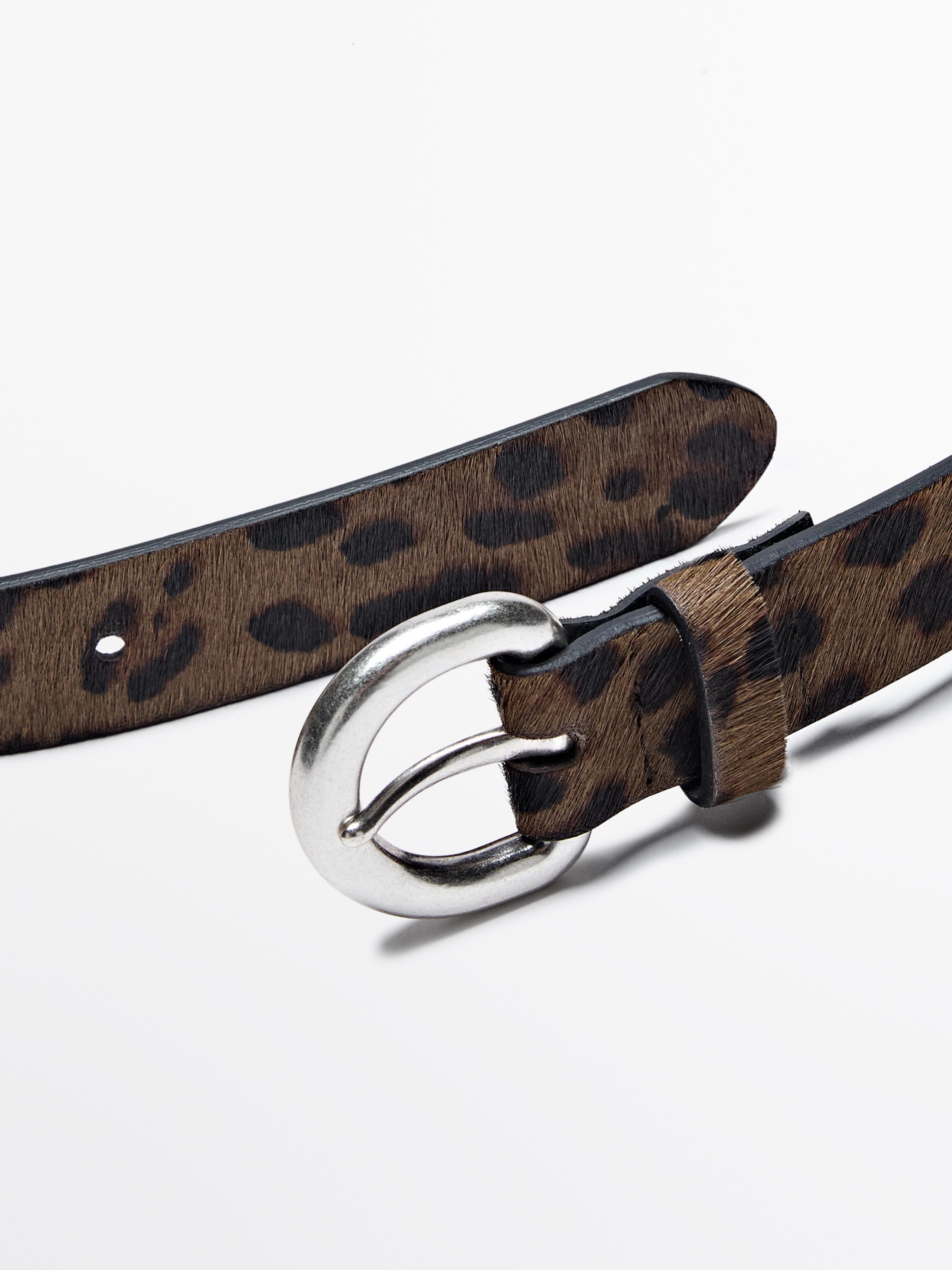 Curea leopard din piele
