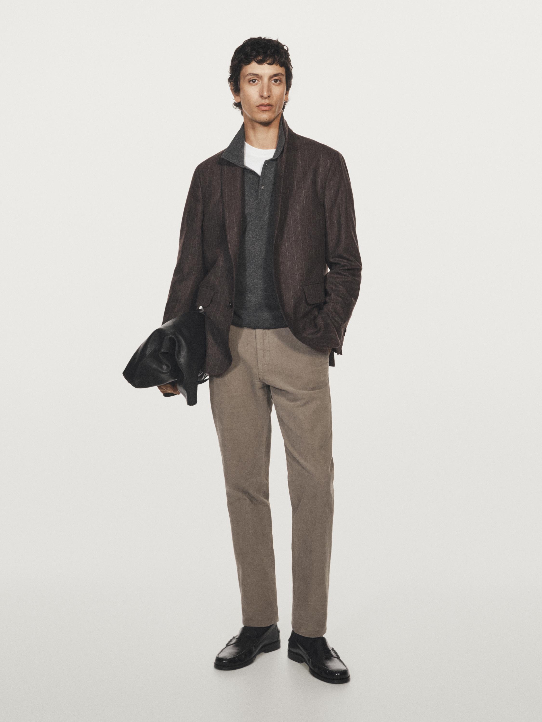 Slim fit corduroy trousers