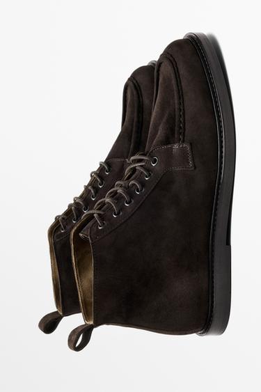 Soft suede ankle boot — BROWN 4